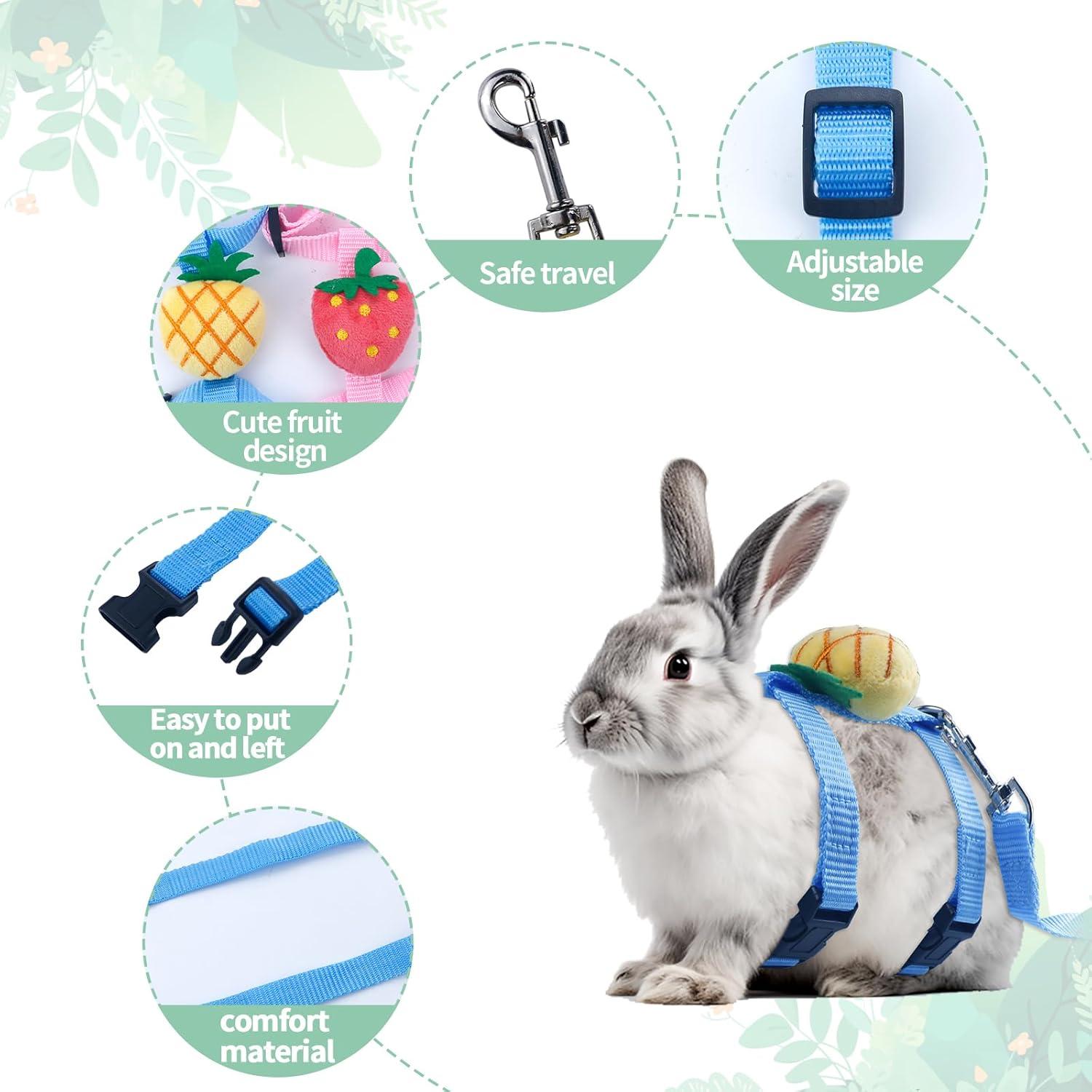 Juego de Arnés y Correa Ajustable Aecsze para Conejos 2 PCS