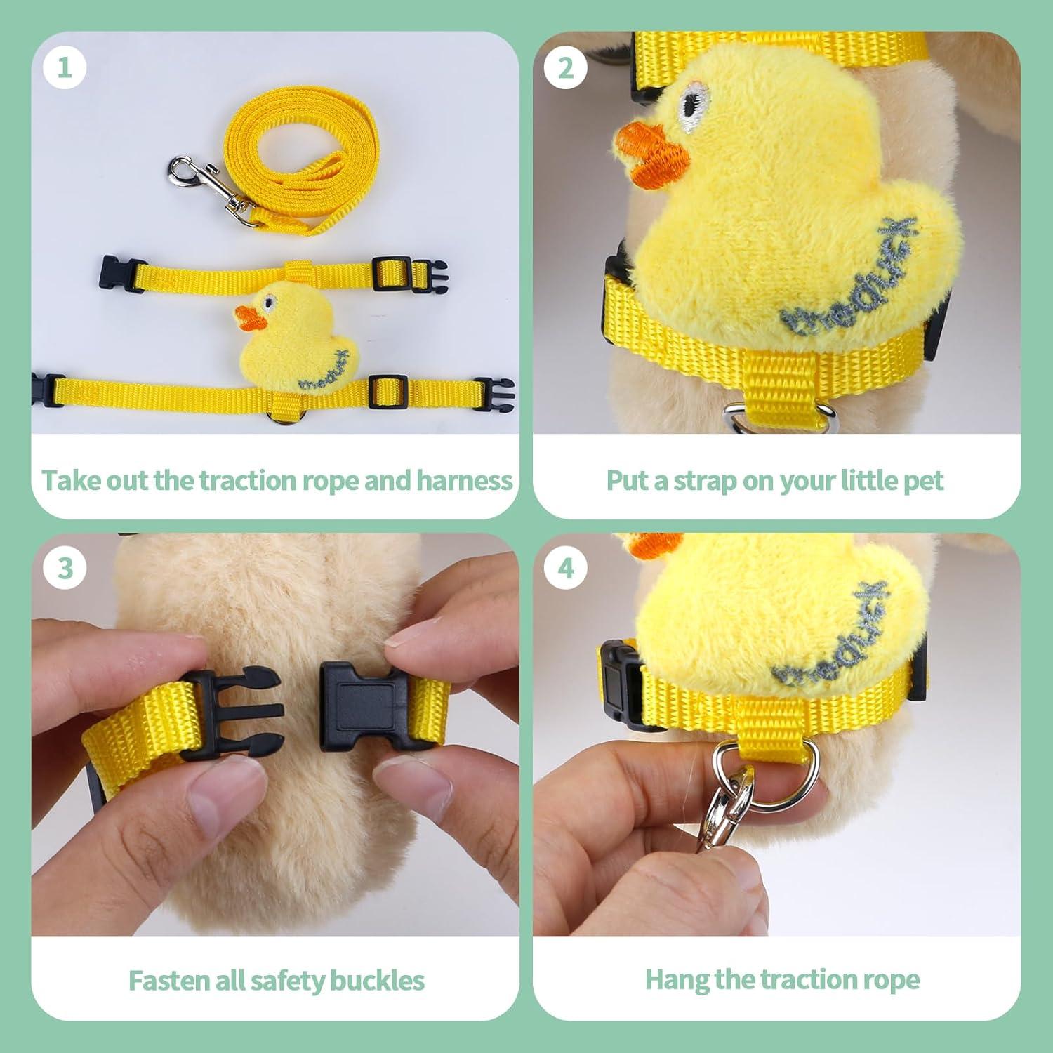 Juego de Arnés y Correa Ajustable Aecsze para Conejos 2 PCS