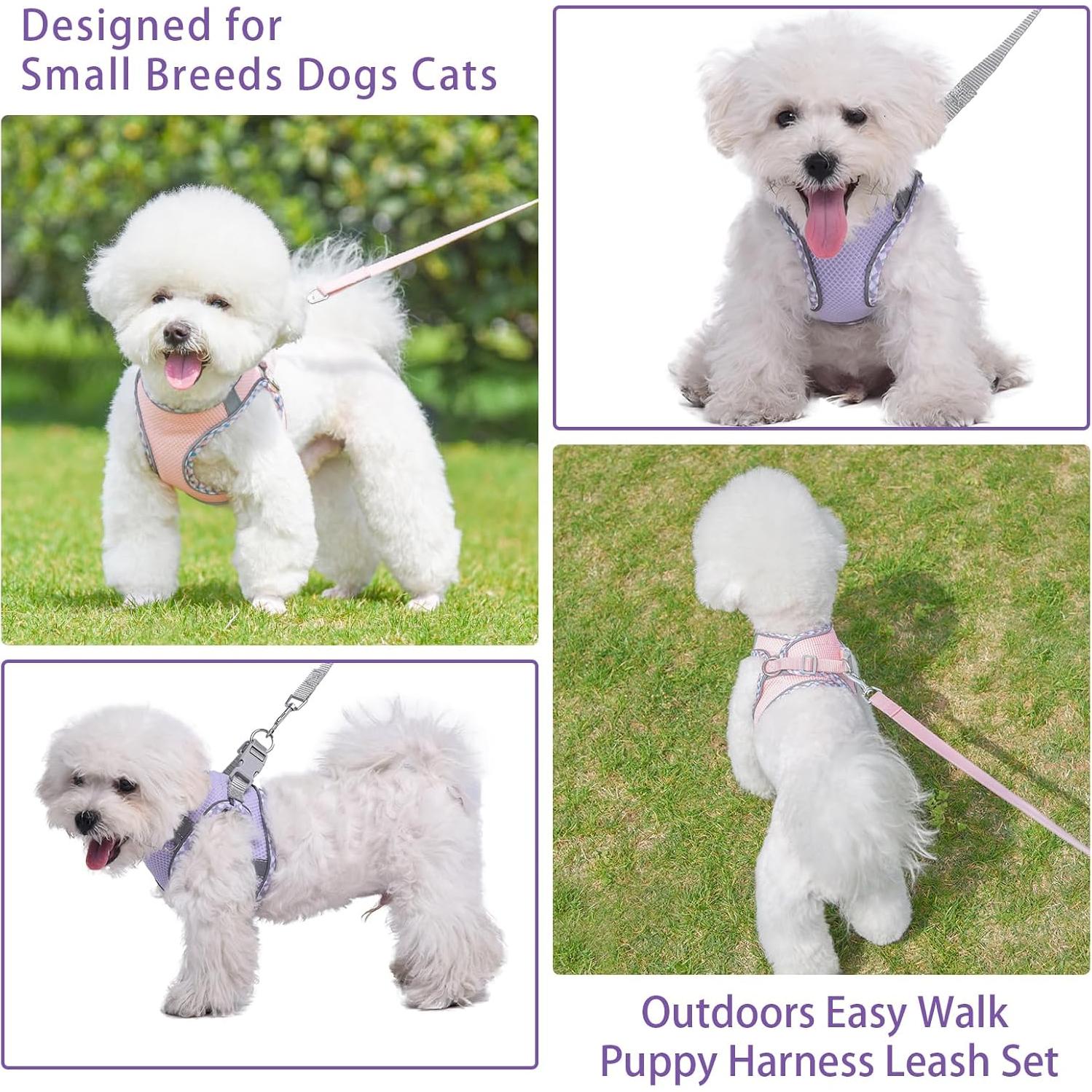 Arnés de Perro Sin Tirones PETPUBGNZS XXS Púrpura Malla Suave