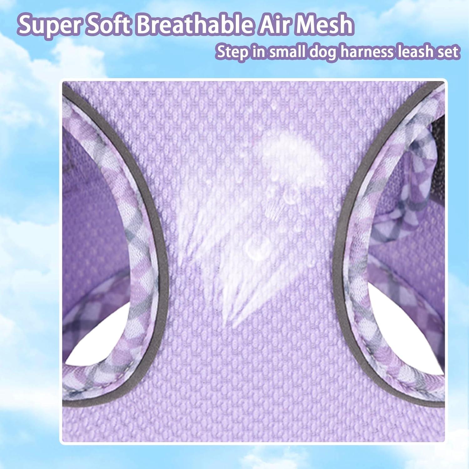 Arnés de Perro Sin Tirones PETPUBGNZS XXS Púrpura Malla Suave