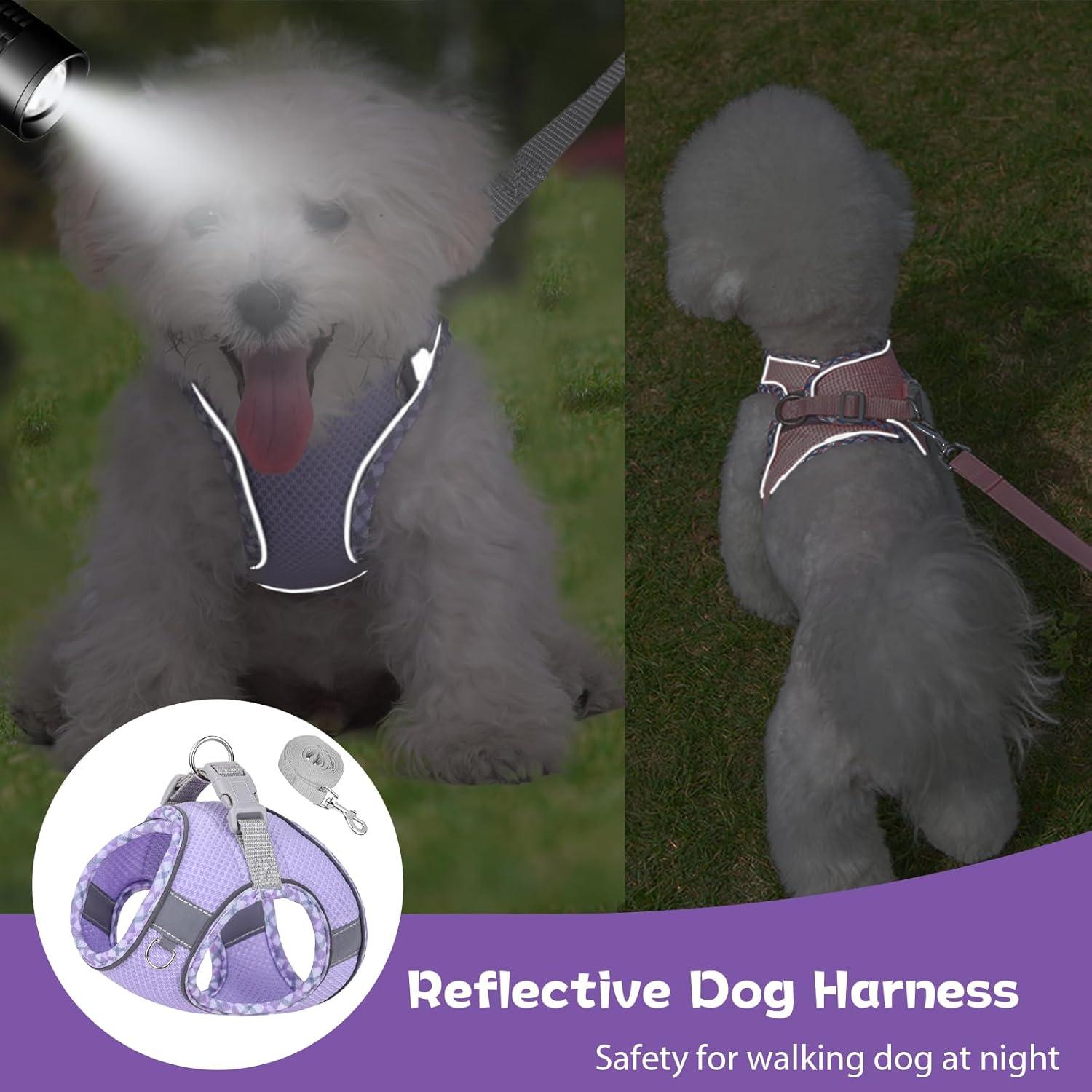 Arnés de Perro Sin Tirones PETPUBGNZS XXS Púrpura Malla Suave