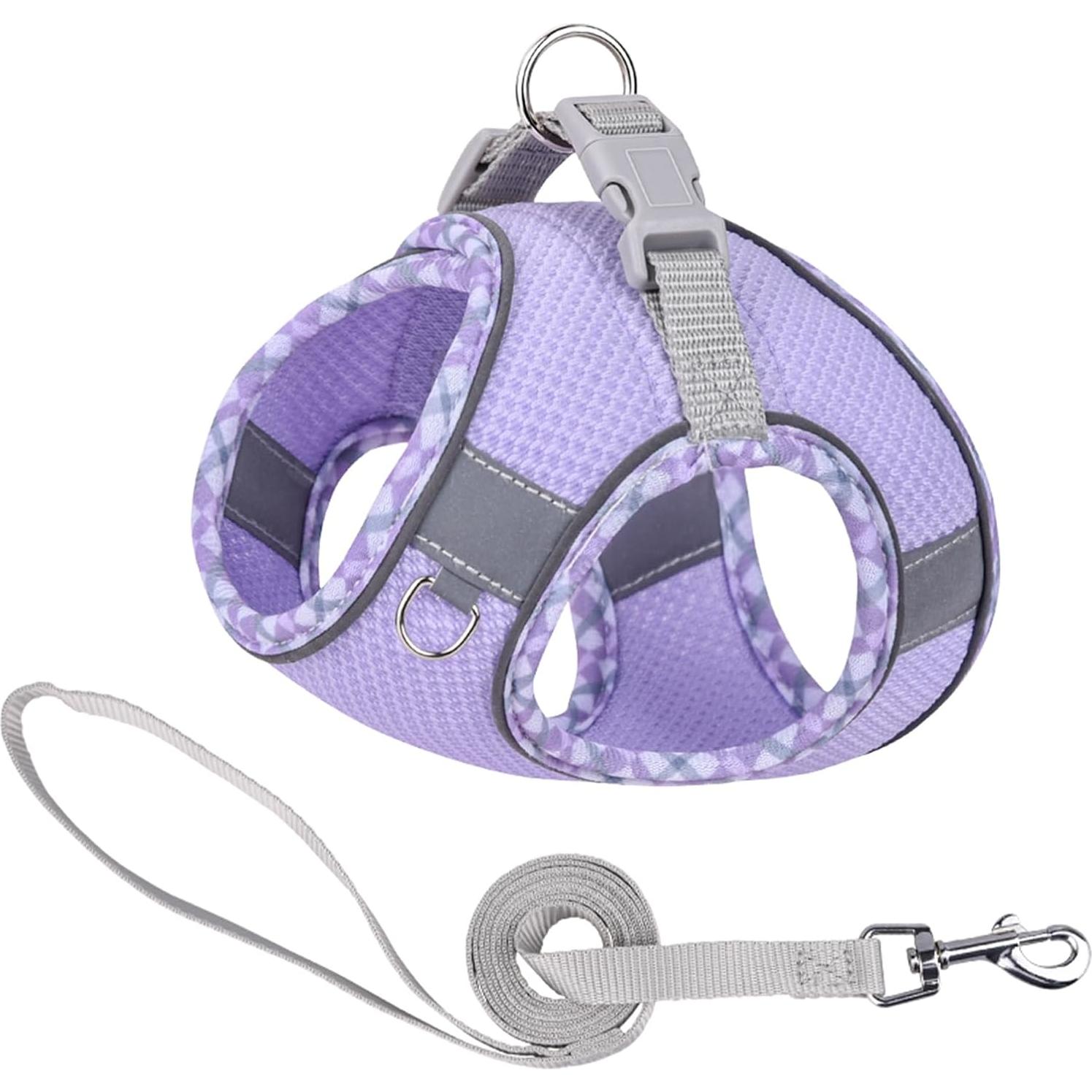 Arnés de Perro Sin Tirones PETPUBGNZS XXS Púrpura Malla Suave