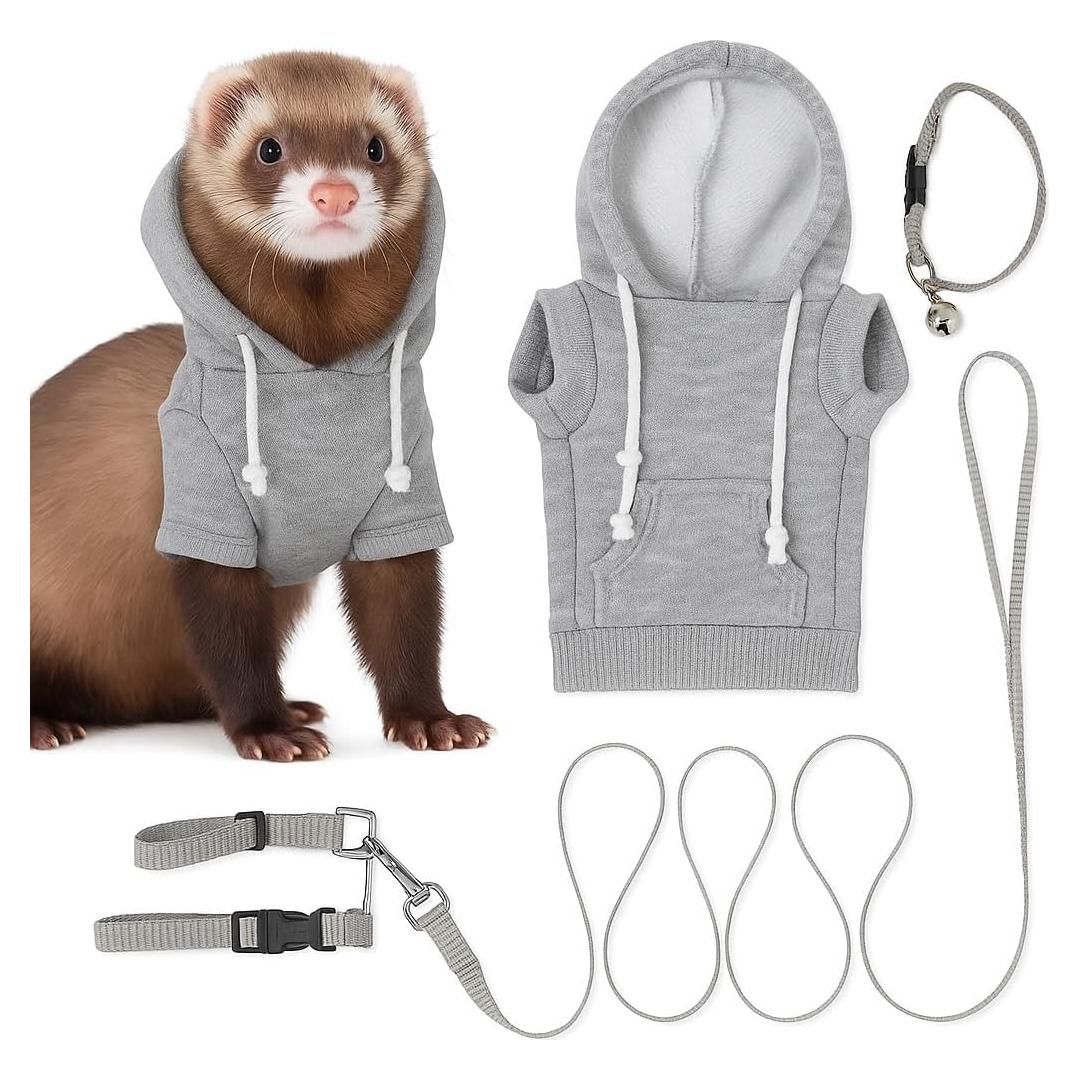 Paquete de Accesorios para Hurones Spartan Atlantic - Suéter, Arnés y Correa