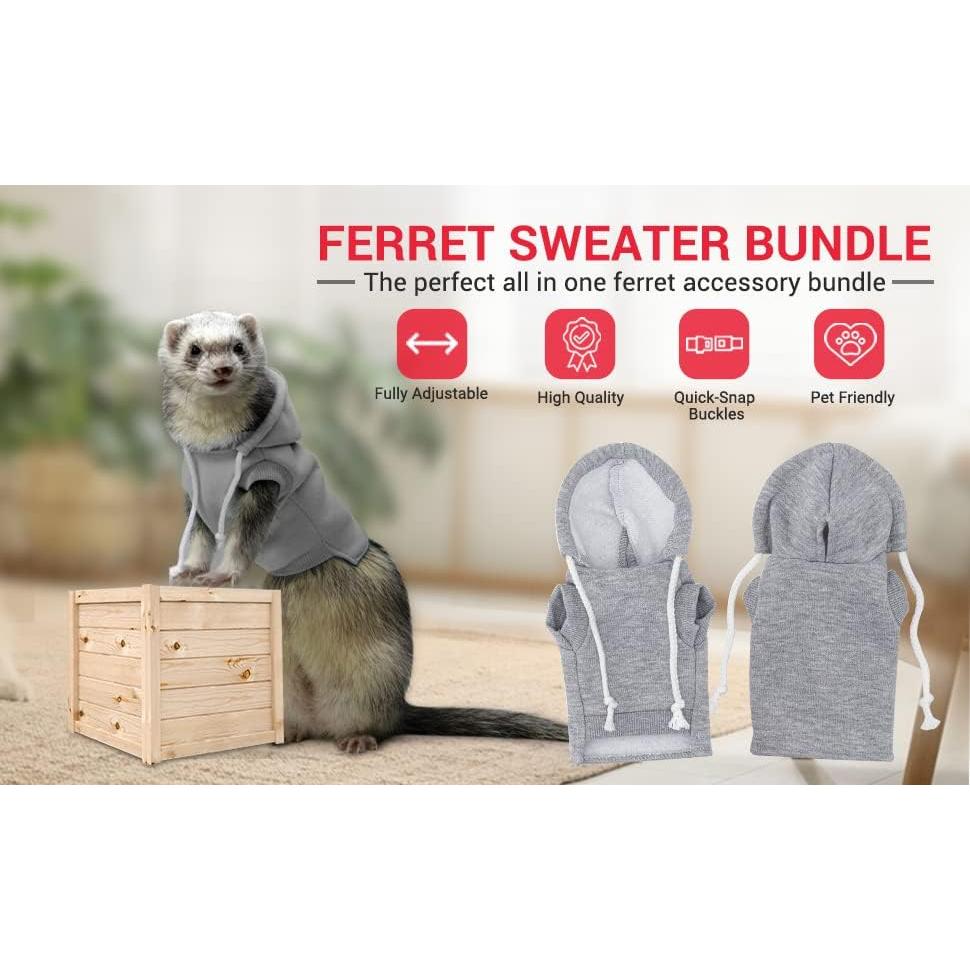 Paquete de Accesorios para Hurones Spartan Atlantic - Suéter, Arnés y Correa