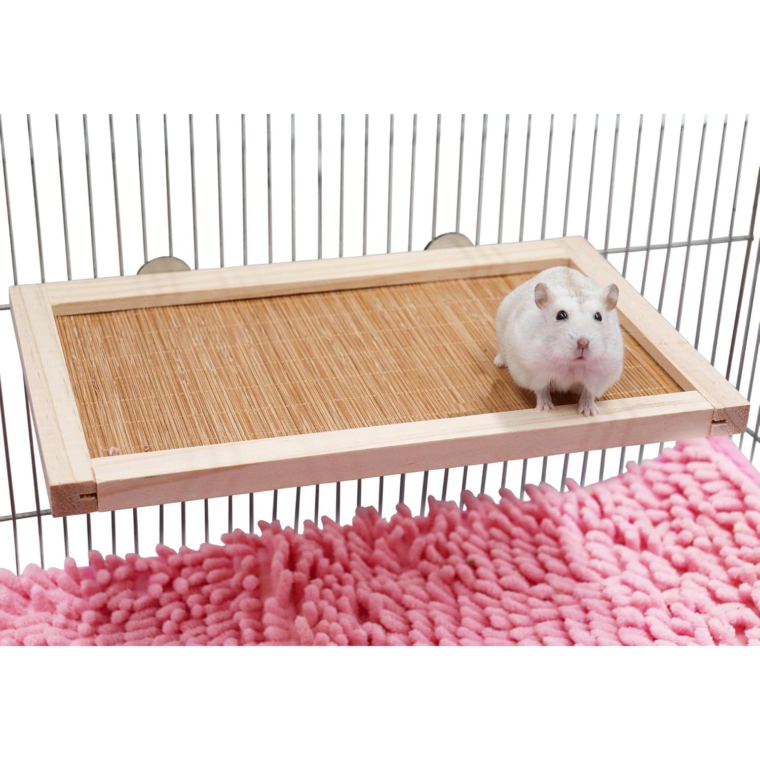 Plataforma de Percha para Aves Neeenn 30x18 cm Madera Natural