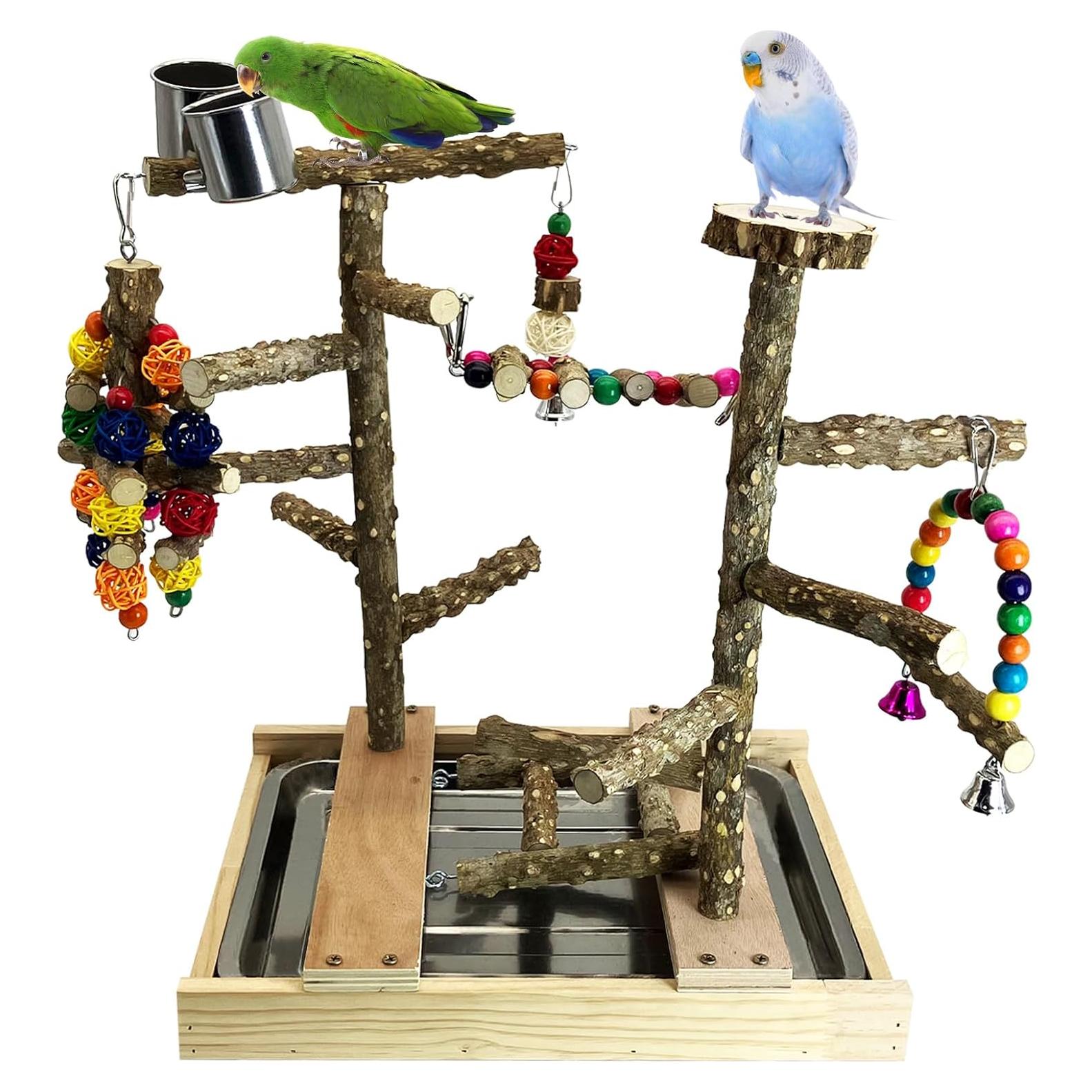 Parque para Aves Tfwadmx de Madera Natural 35x24.5x44 cm