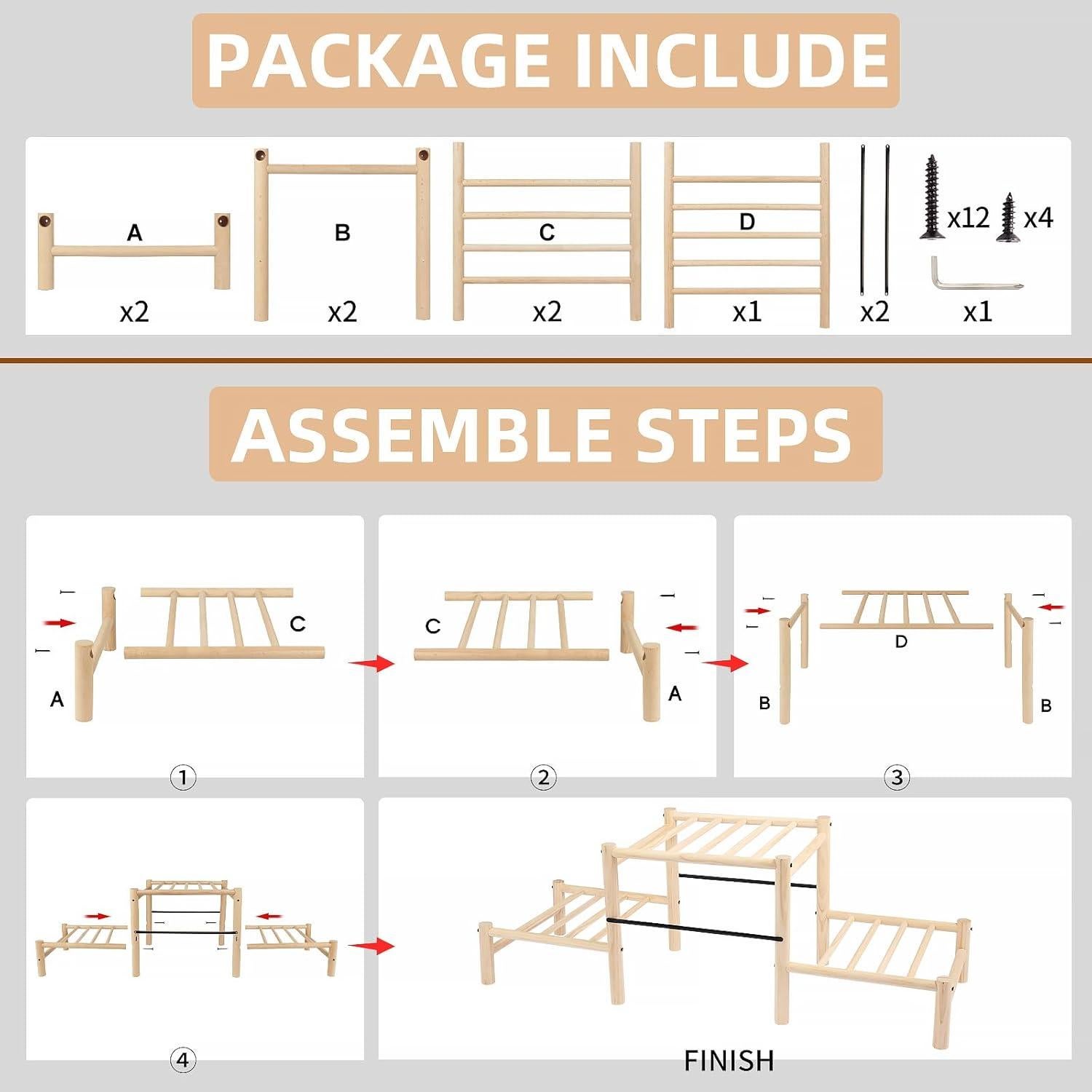 Percha para Pollitos Moyardow de Madera de Haya 88.4x30.5x30cm