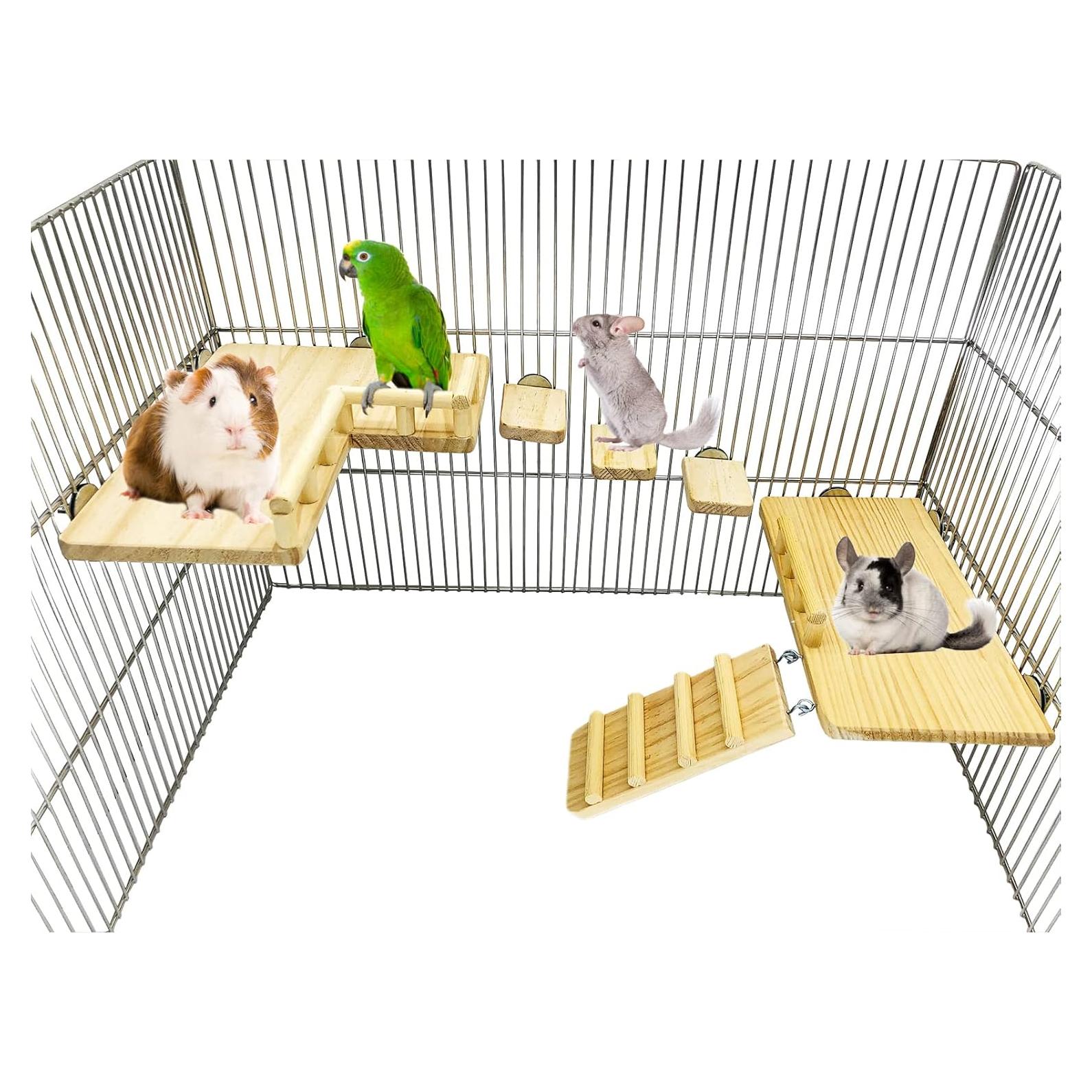 Plataforma de Madera para Mascotas CAREUPET con Escalera