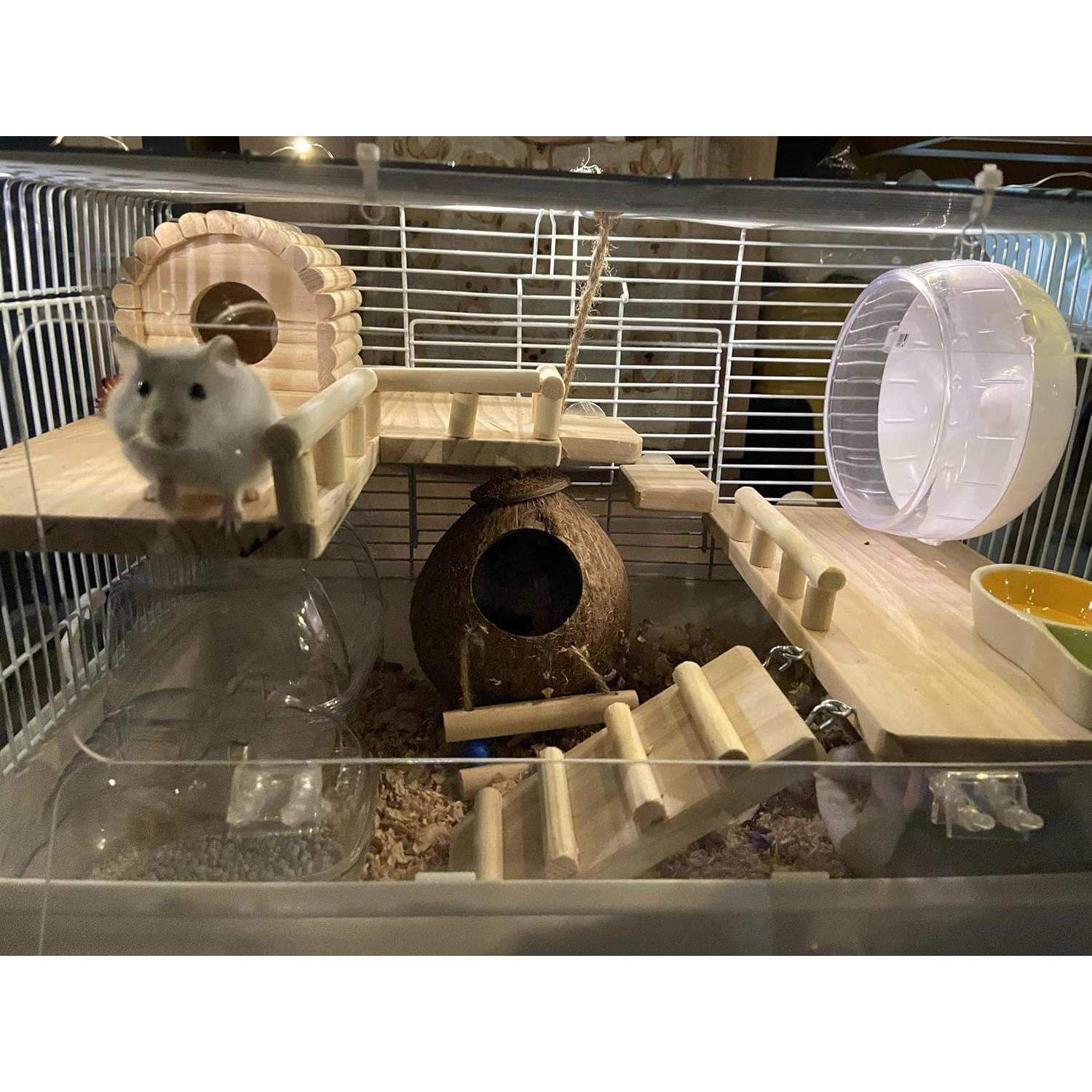 Plataforma de Madera para Mascotas CAREUPET con Escalera