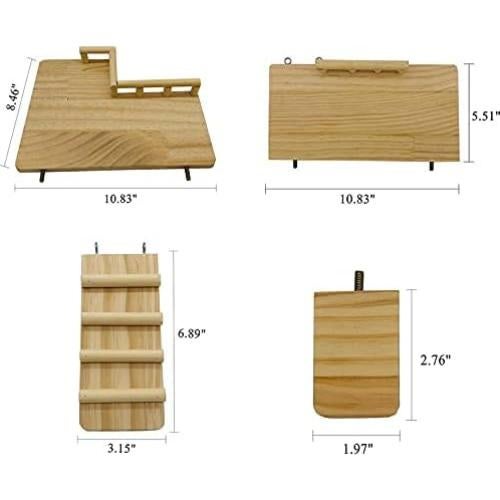 Plataforma de Madera para Mascotas CAREUPET con Escalera