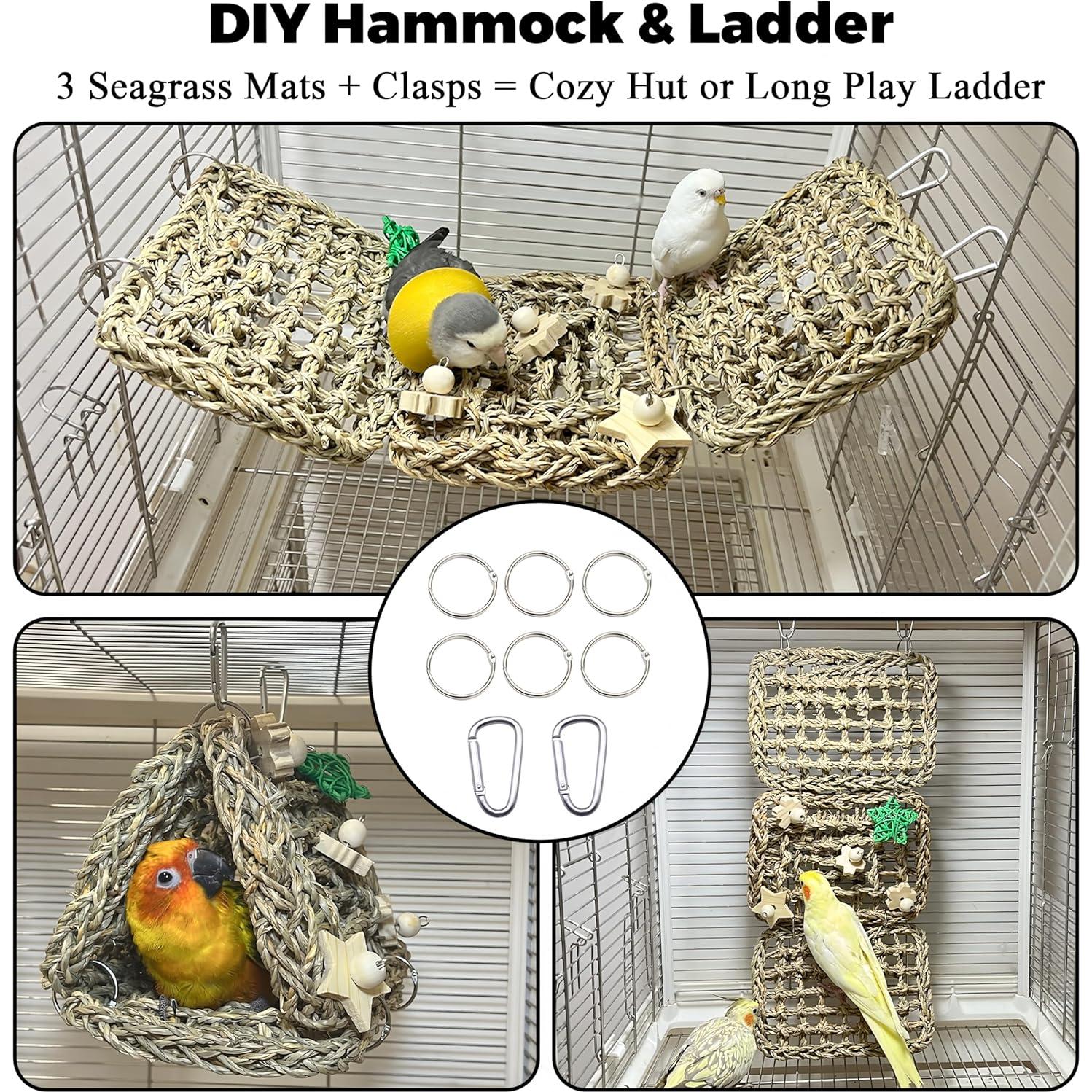 Cama para Aves Jevnd Nido de Hierba Marina 19.8x15x16.8cm