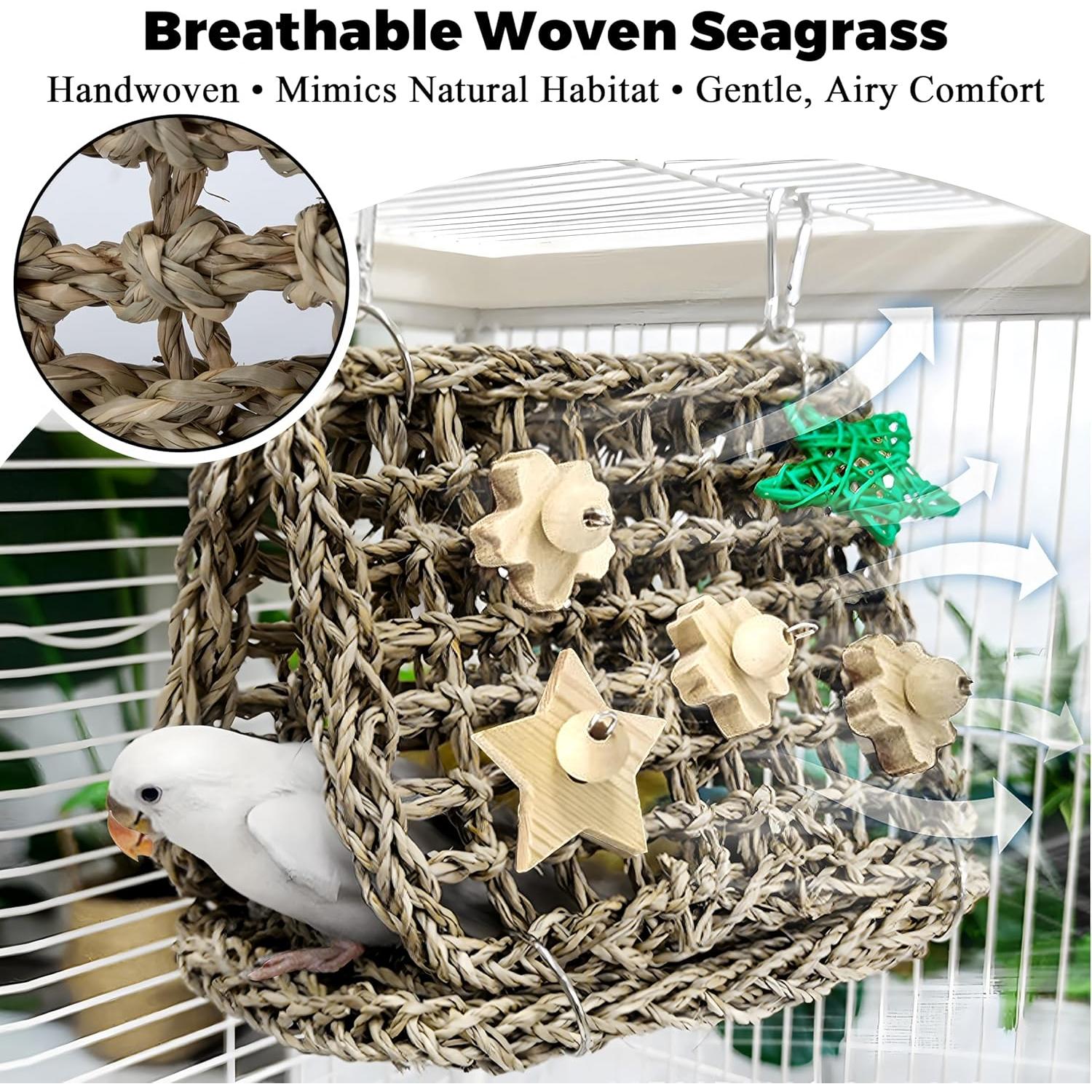 Cama para Aves Jevnd Nido de Hierba Marina 19.8x15x16.8cm