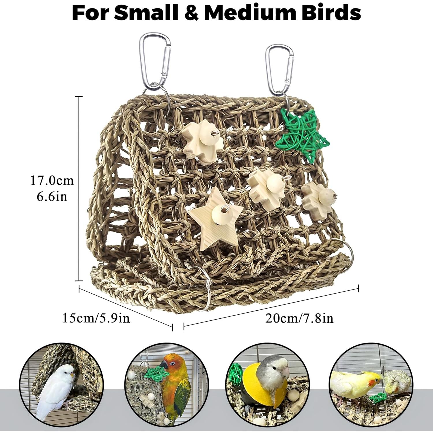 Cama para Aves Jevnd Nido de Hierba Marina 19.8x15x16.8cm