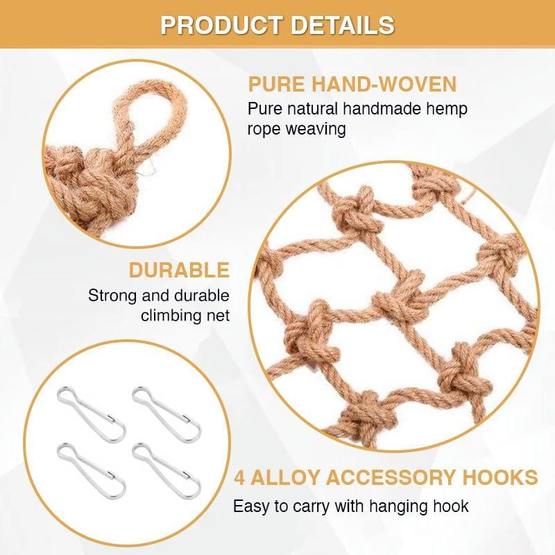 Red de Cuerda Natural HOKABLE para Aves y Mascotas Pequeñas S 30.48x20.32cm