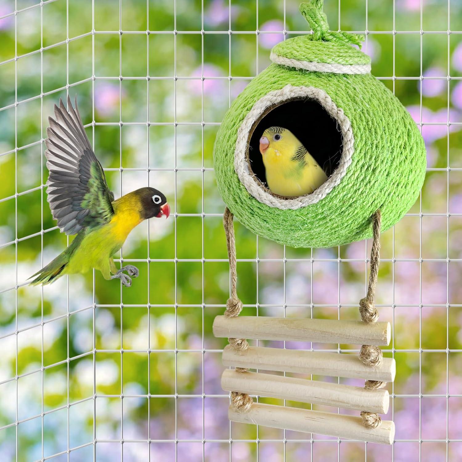 Casa para Pájaros Tfwadmx de Coco Natural con Escalera - 34 cm