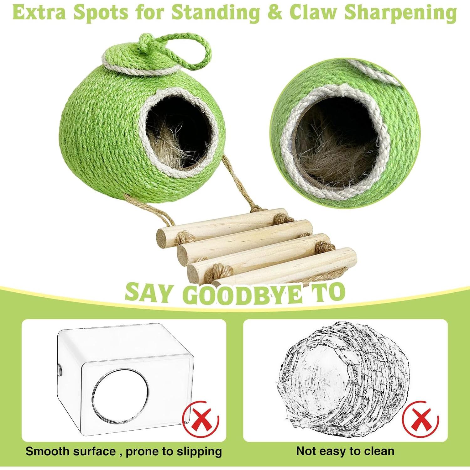 Casa para Pájaros Tfwadmx de Coco Natural con Escalera - 34 cm