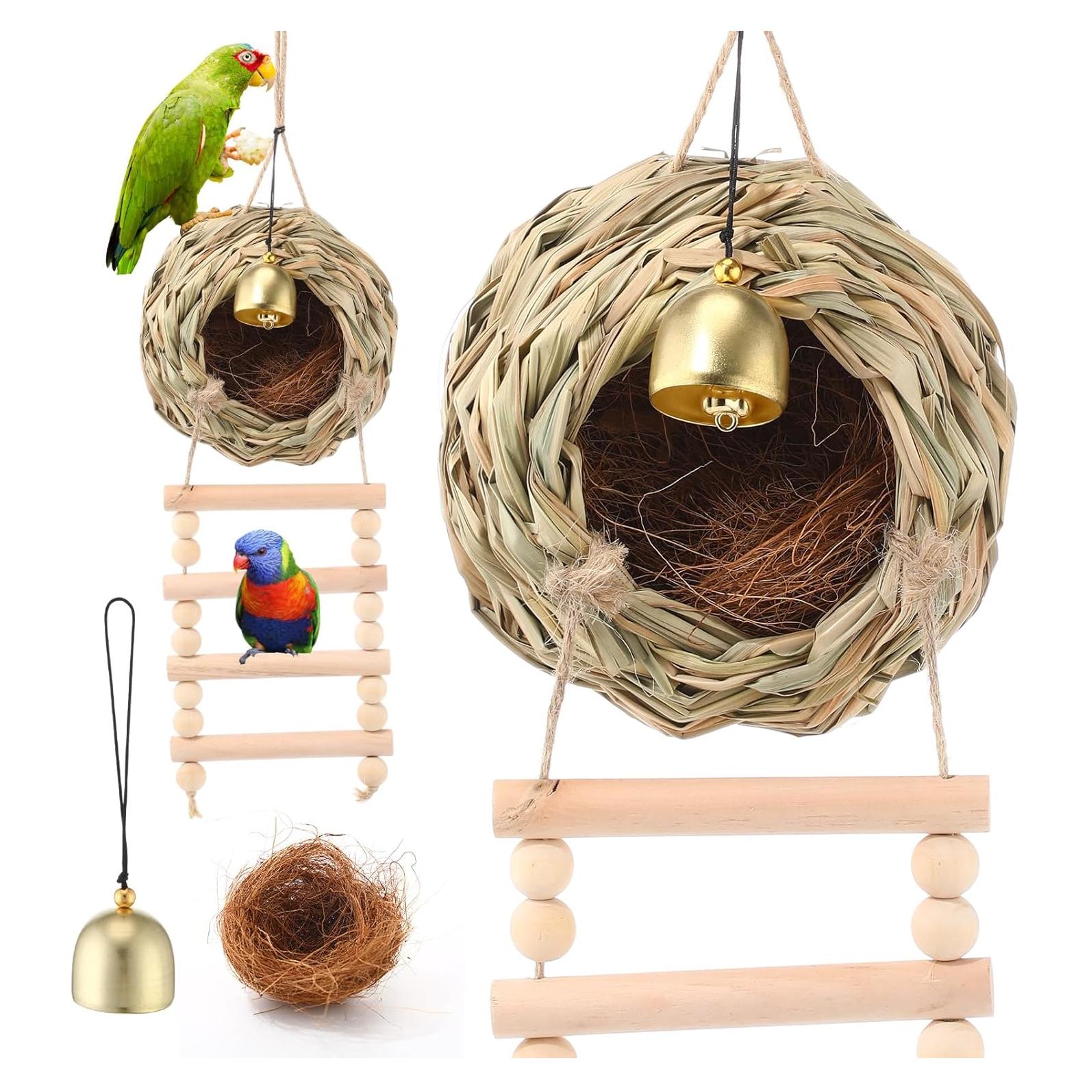 Nido de Pájaro Colgante Briwooody con Escalera y Campana
