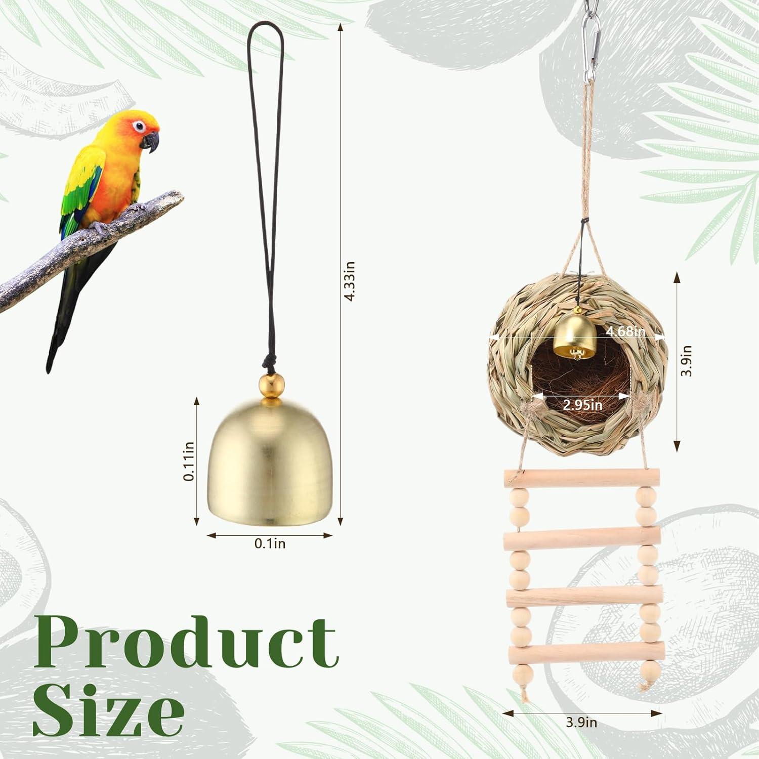 Nido de Pájaro Colgante Briwooody con Escalera y Campana