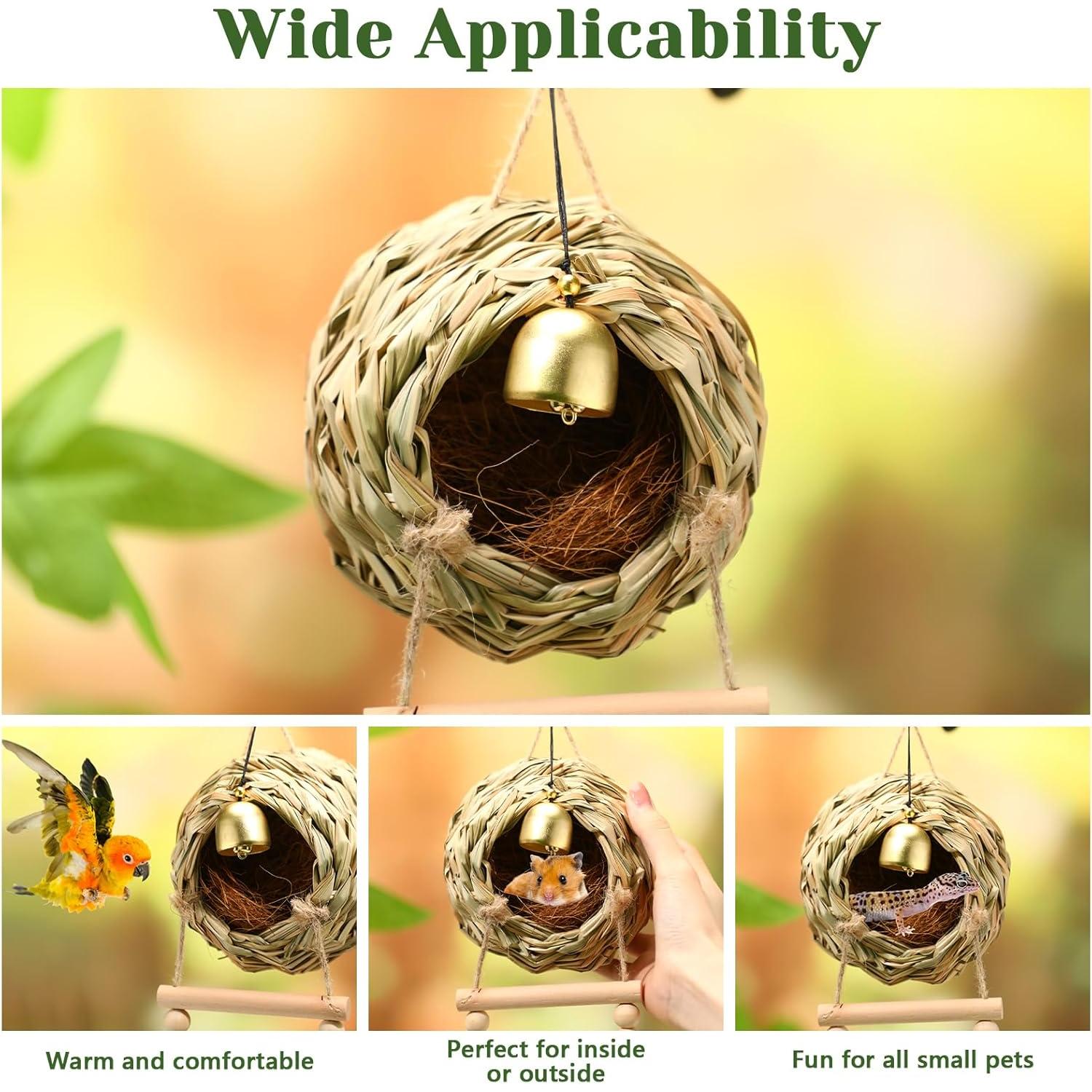 Nido de Pájaro Colgante Briwooody con Escalera y Campana