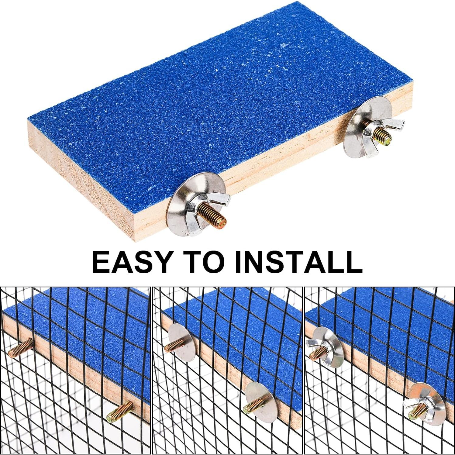 8 Perchas para Aves Mezchi - Soporte de Madera Colorido 15x8 cm