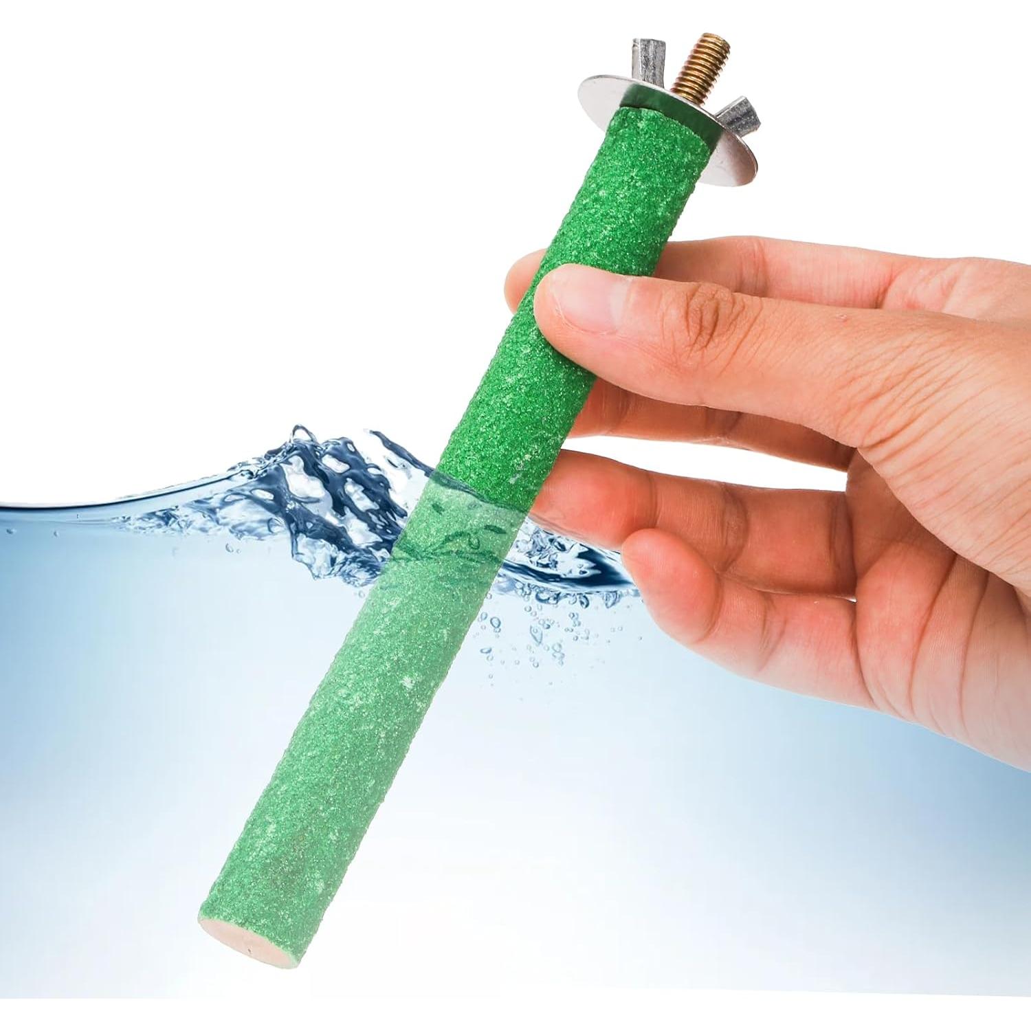 8 Perchas para Aves Mezchi - Soporte de Madera Colorido 15x8 cm