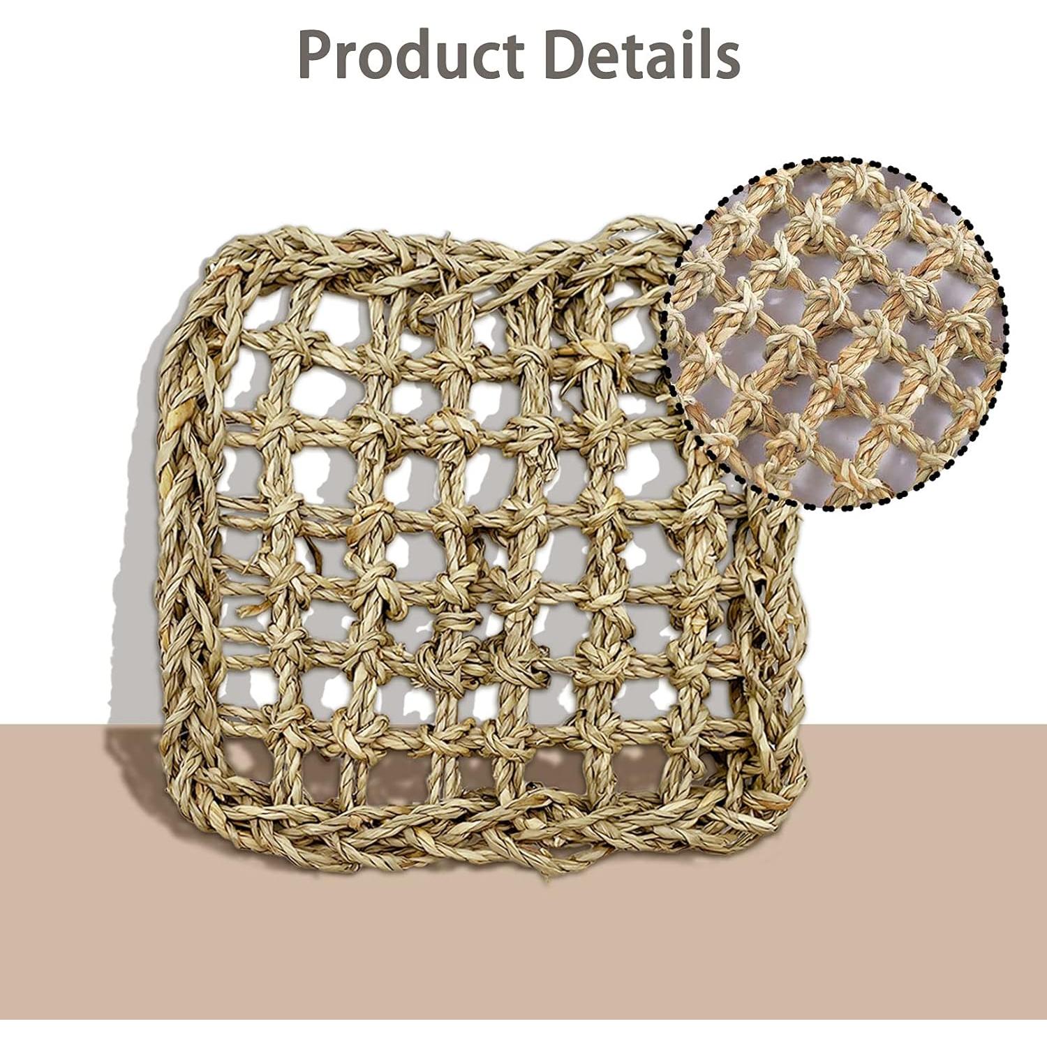 Alfombra de Hierba Marina BNOSDM 18x18 cm para Aves 3 PCS