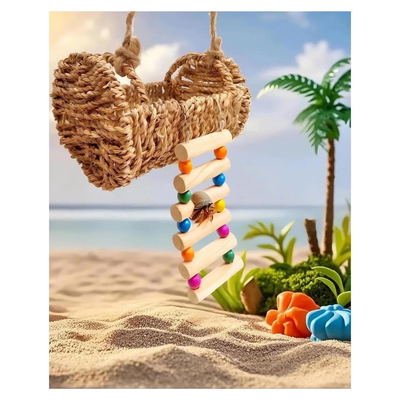 Escondite de Cangrejo Ermitaño Aiqriwv con Escalera de Madera