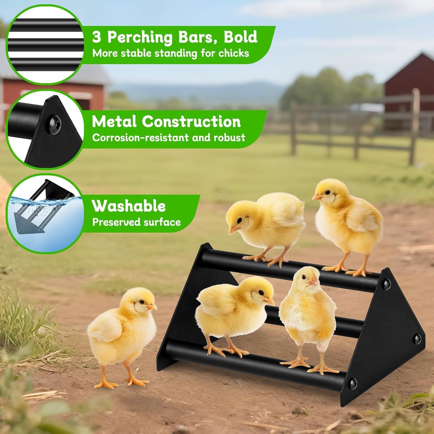 Perch de Pollo Makerfire Pequeño 20.5x17.5cm Acero Inoxidable