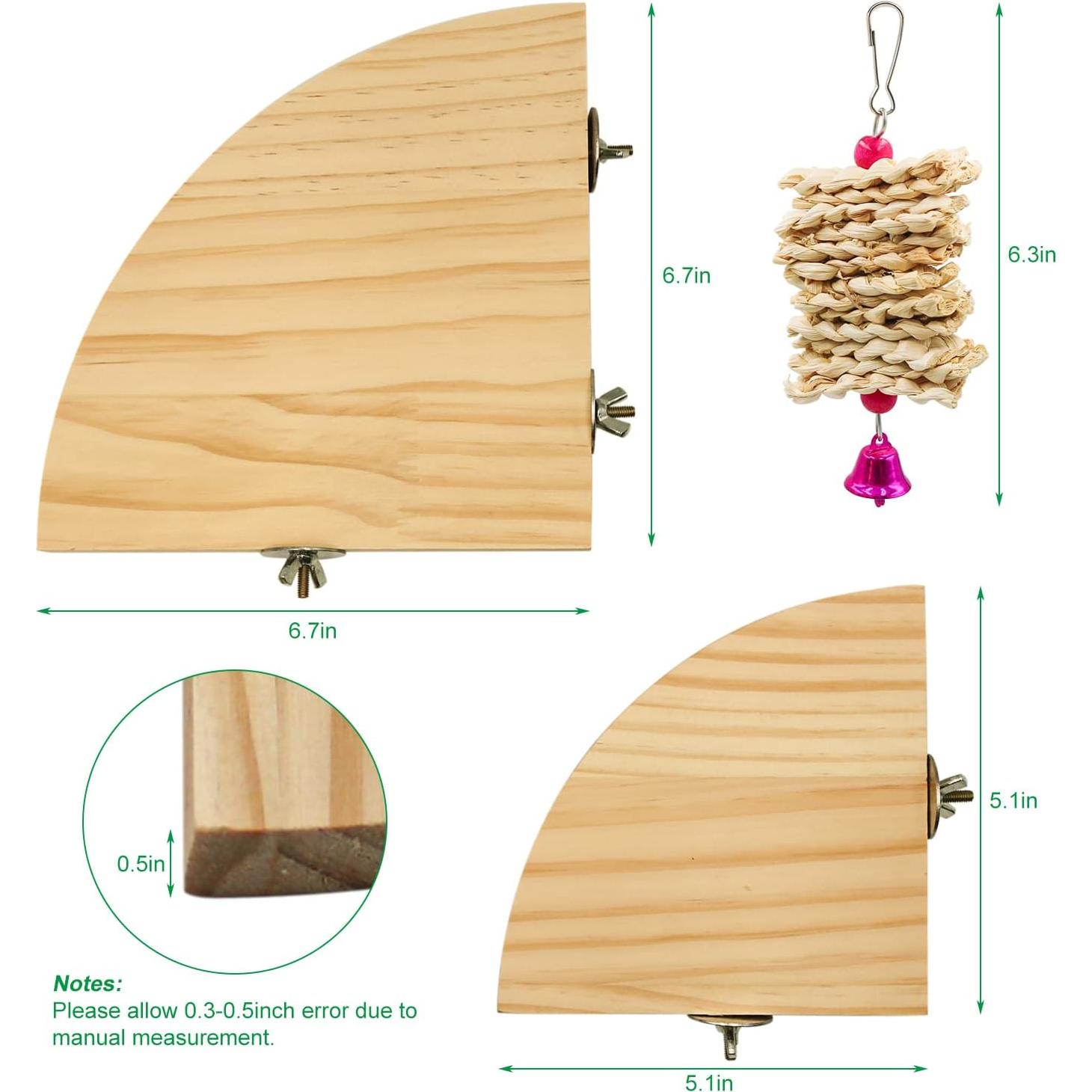 Plataformas para Perchas de Aves Suruikei - 2 Piezas (Grande + Pequeña)