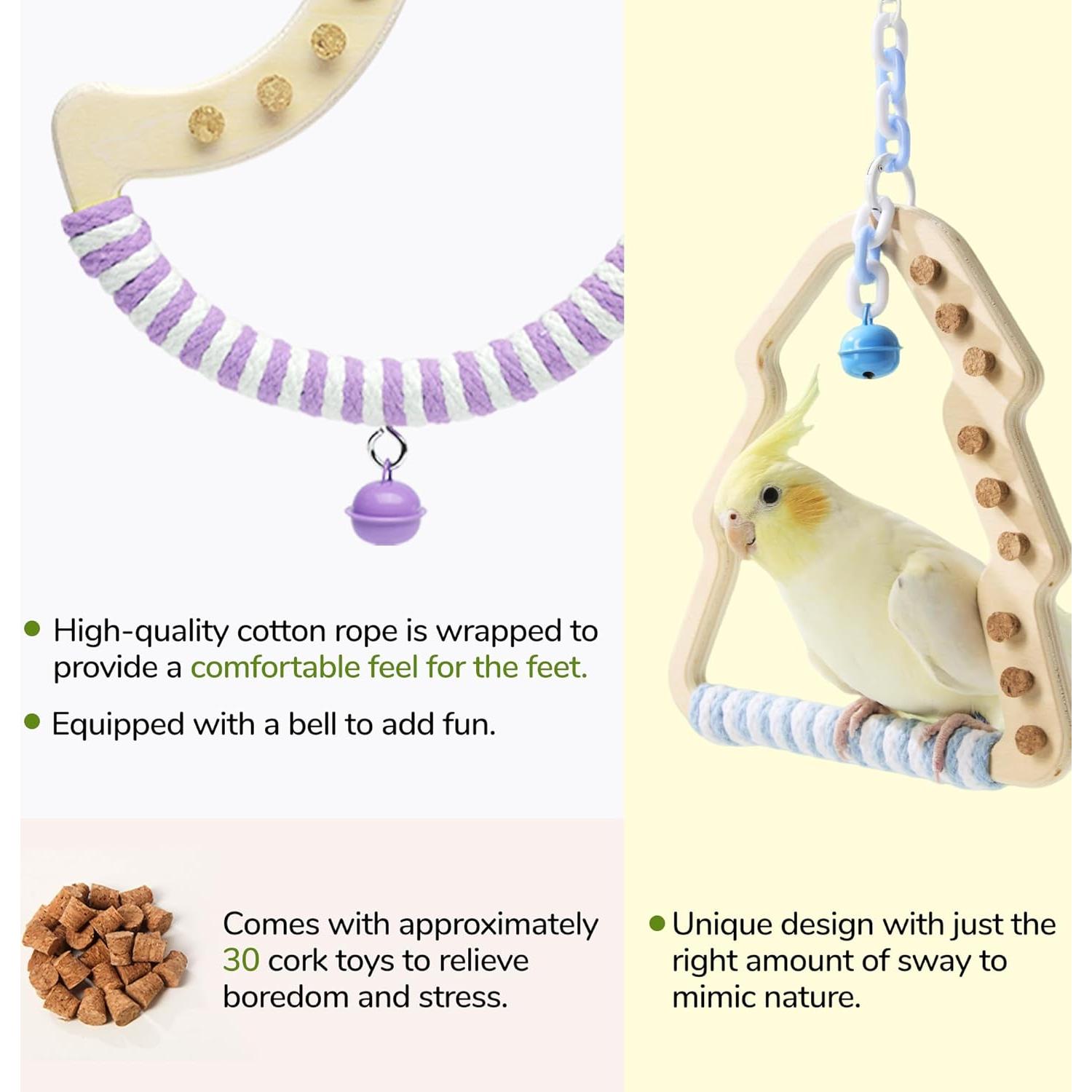 Columpio Lunar Tafit para Aves - Percha Giratoria 18x18cm