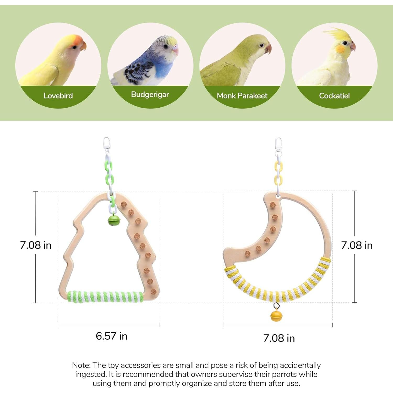 Columpio Lunar Tafit para Aves - Percha Giratoria 18x18cm