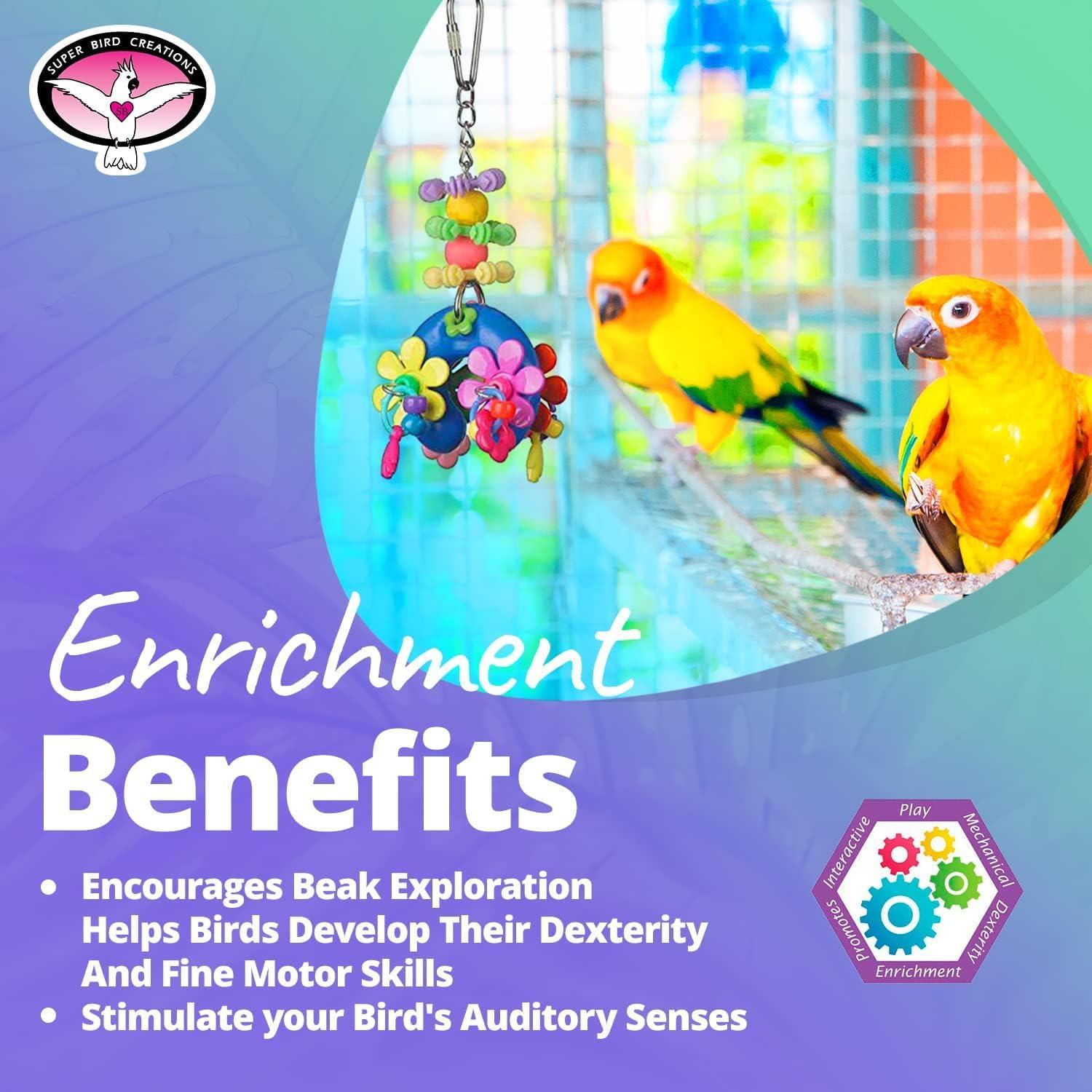 Juguete para Aves Super Bird Creations SB1085 Poder Floral - Pequeño/Mediado