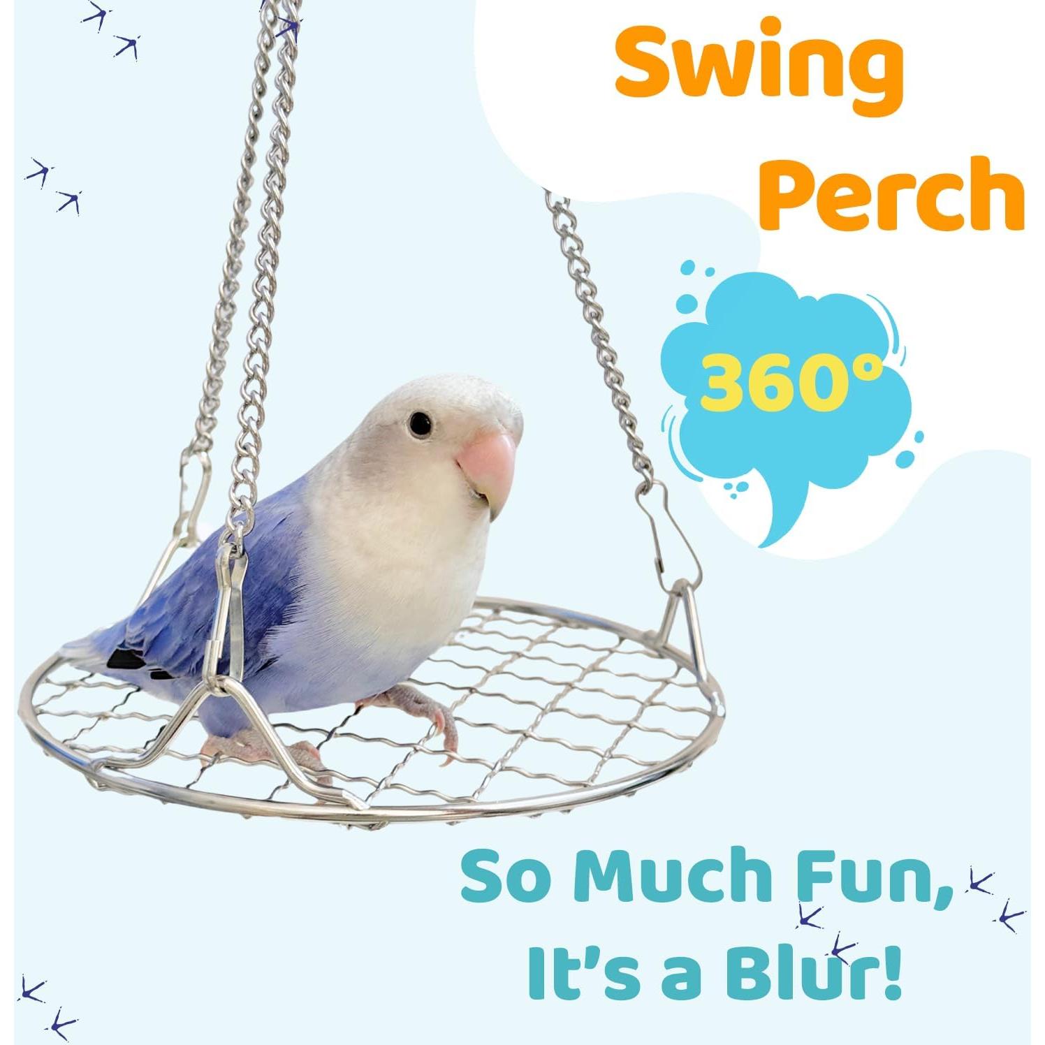 Percha Columpio para Aves Coalinker 25.4 cm Acero Inoxidable