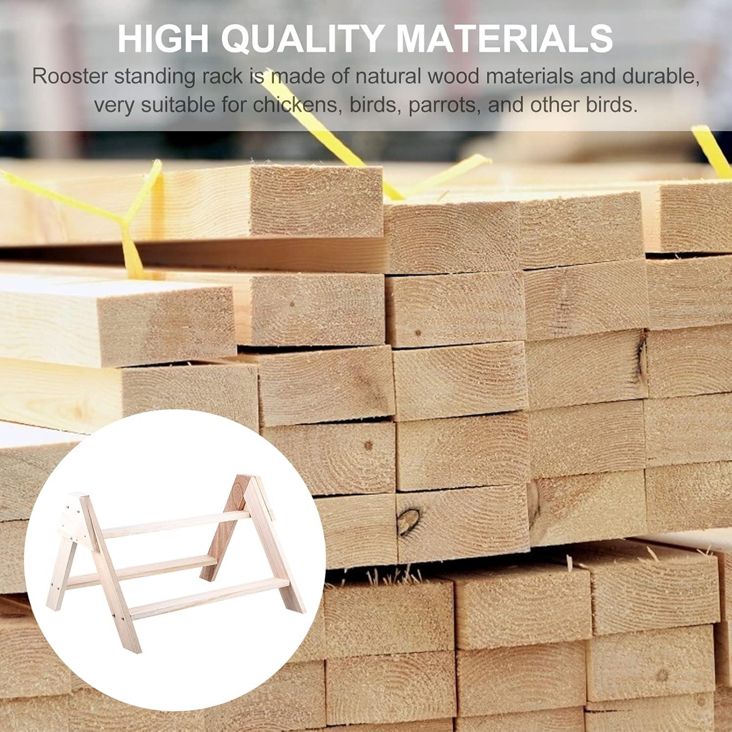 Escalera de Percha de Madera Balacoo para Aves 42.9x34cm