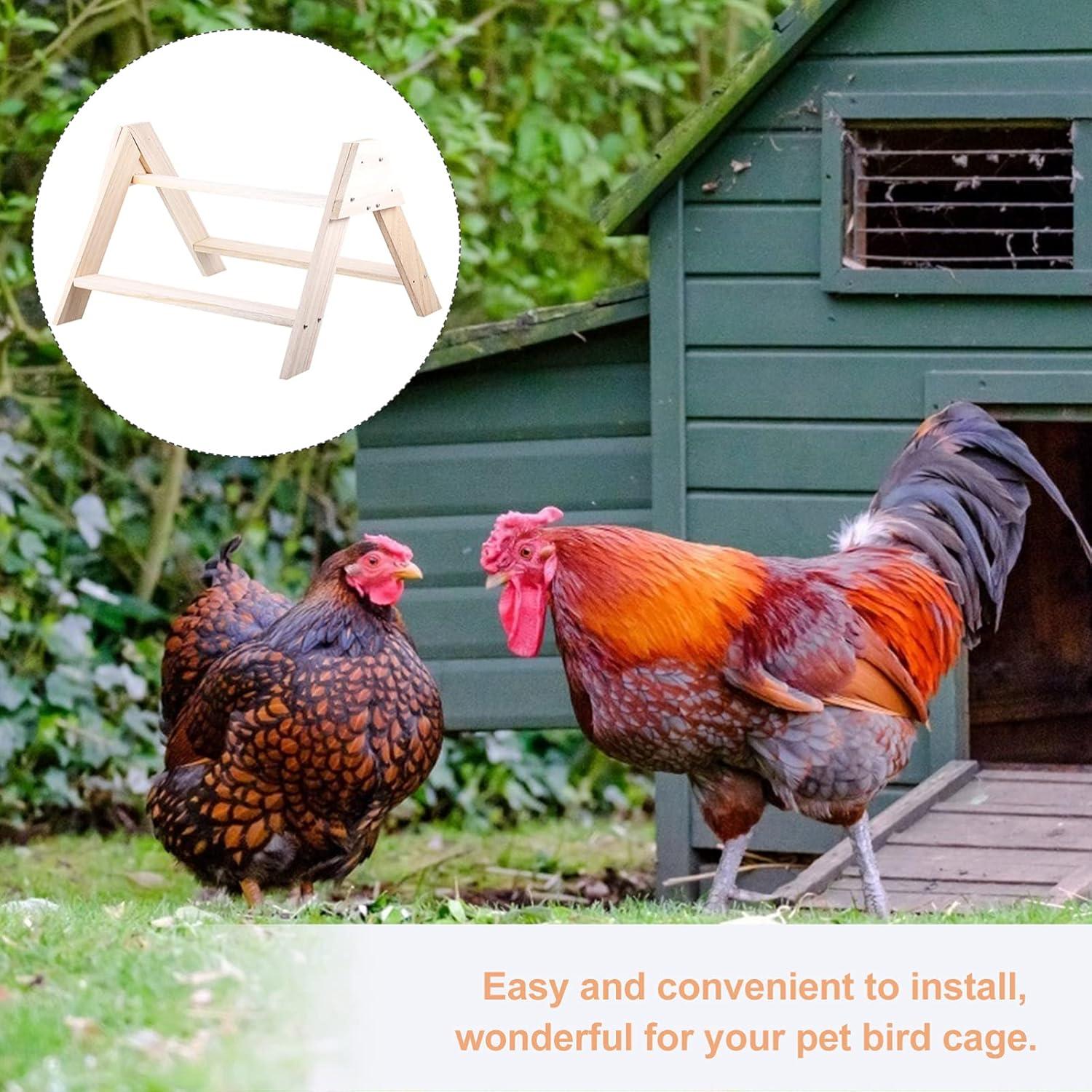 Escalera de Percha de Madera Balacoo para Aves 42.9x34cm