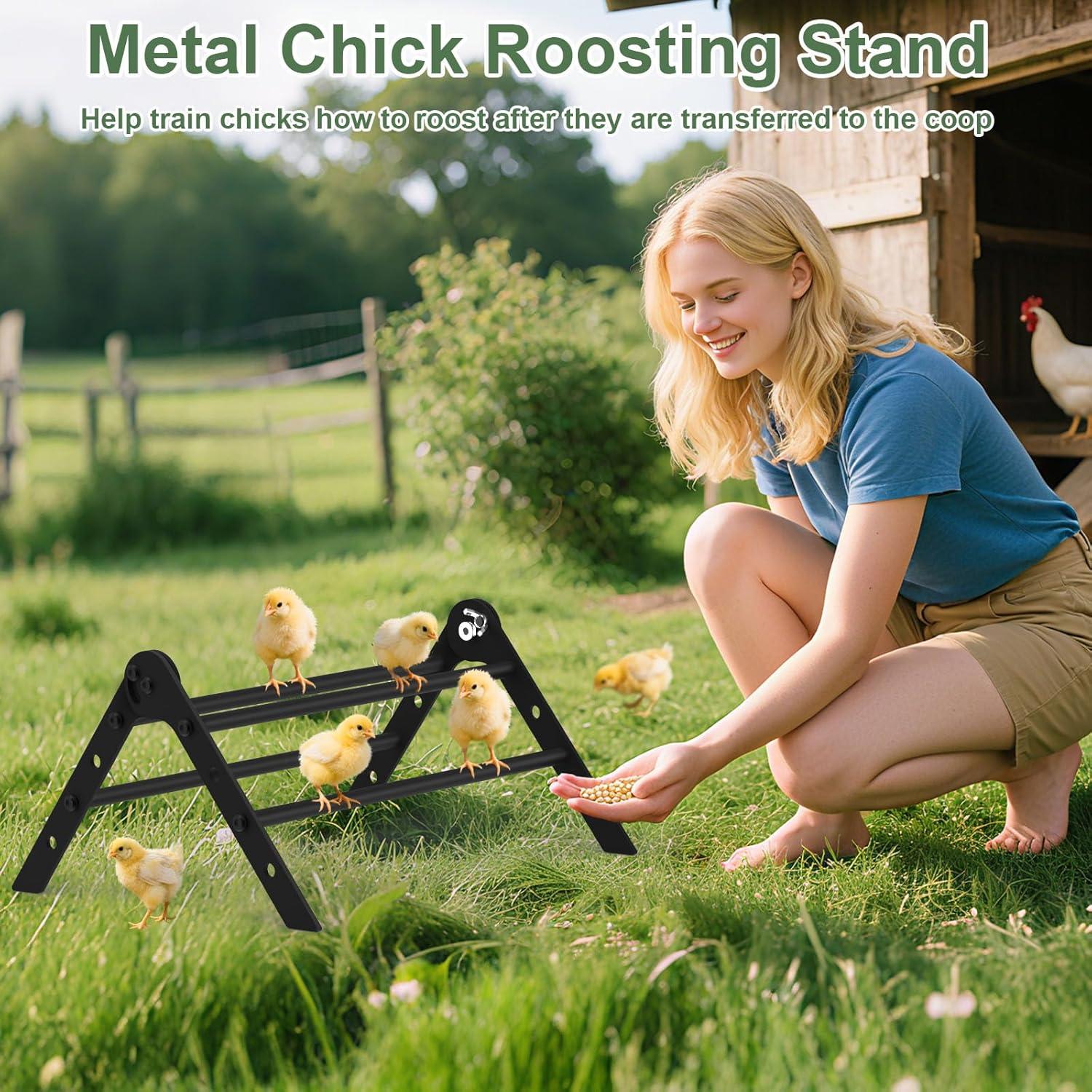 Perchero Ajustable de Metal DABULANG para Gallinas y Aves