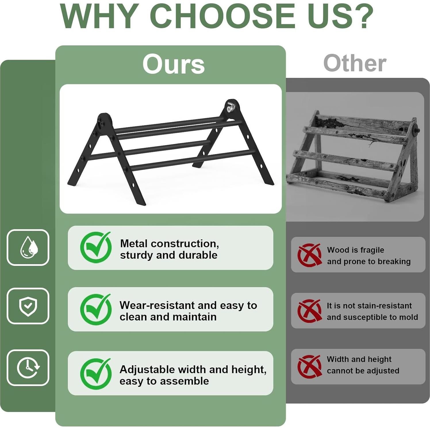 Perchero Ajustable de Metal DABULANG para Gallinas y Aves