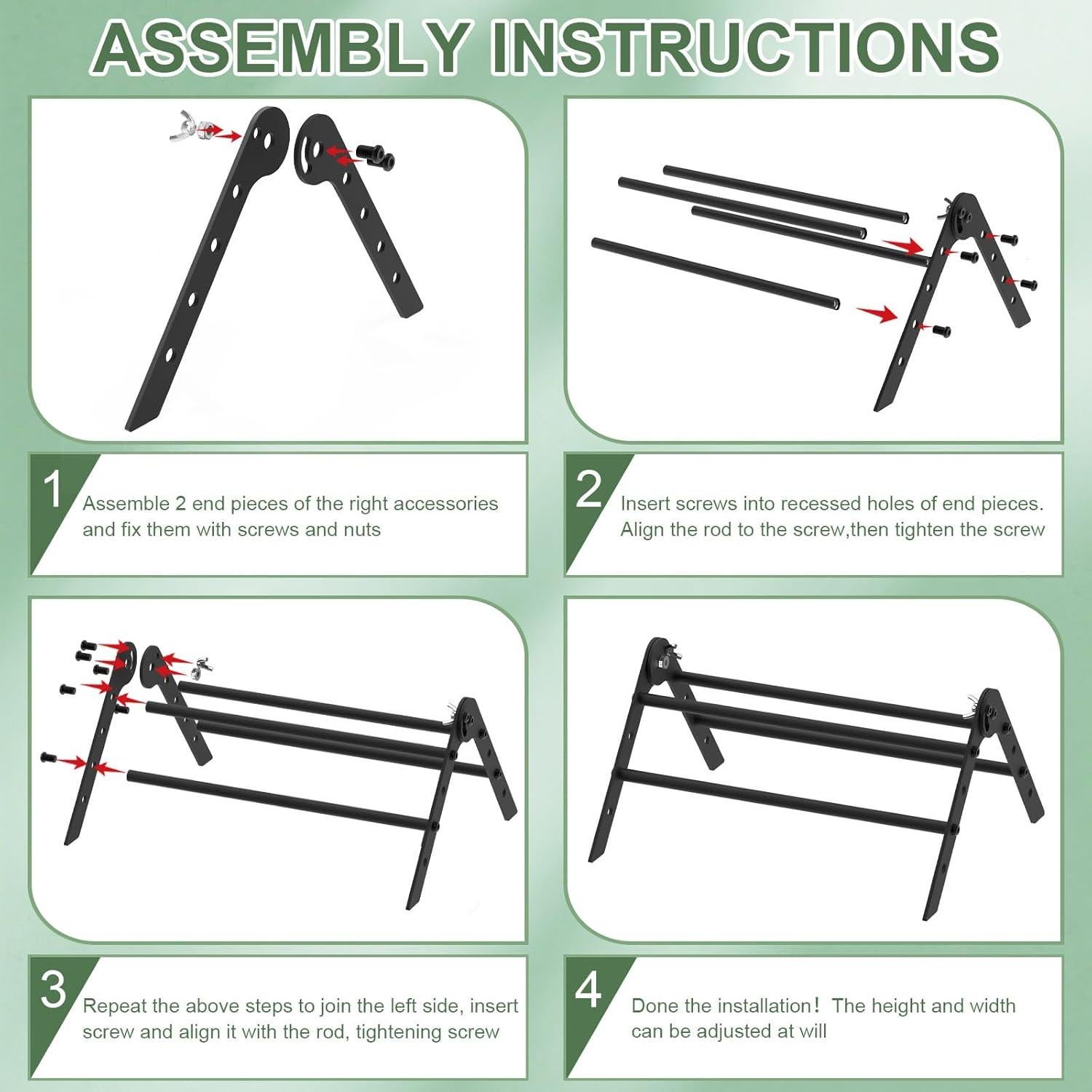 Perchero Ajustable de Metal DABULANG para Gallinas y Aves