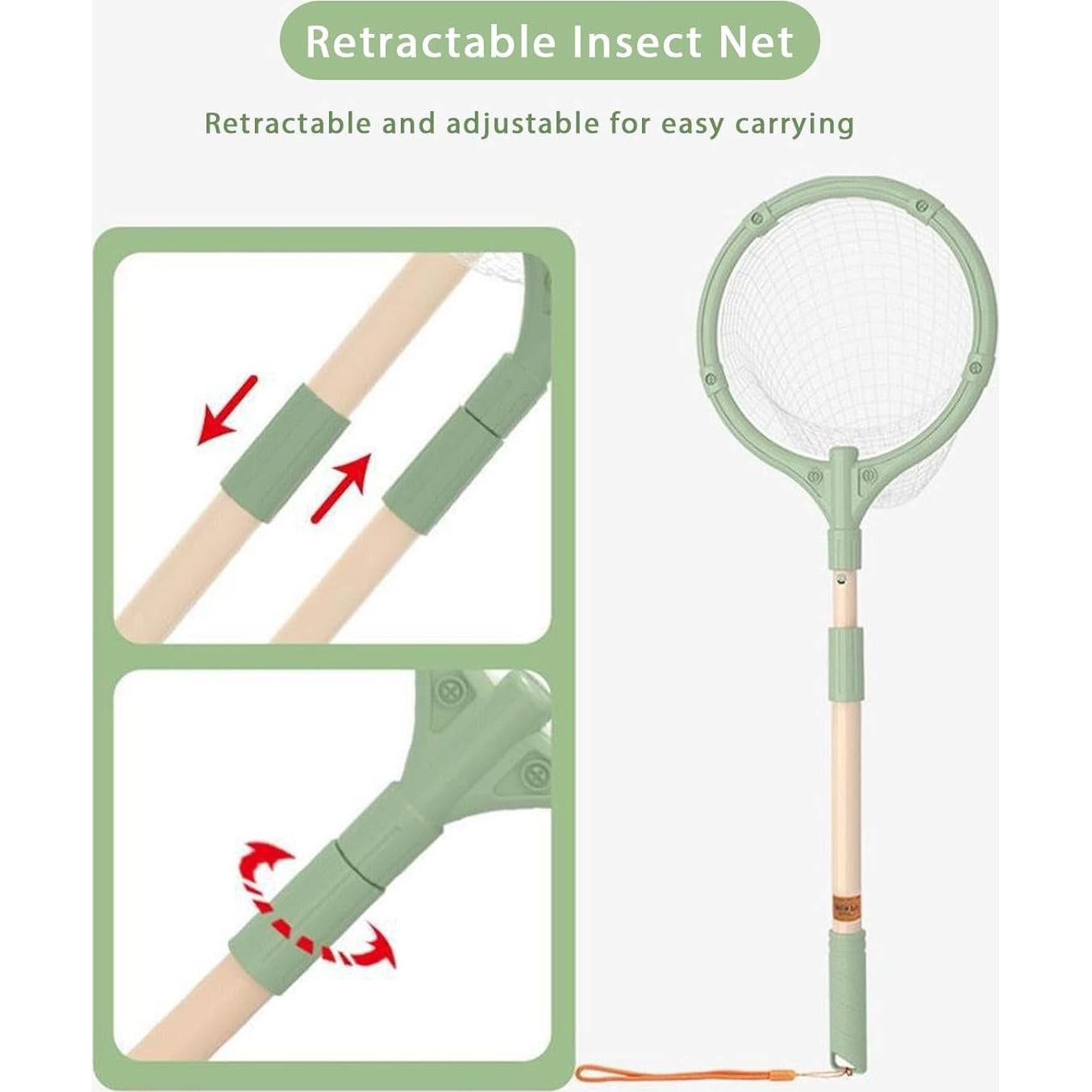 Kit de Exploración de Insectos WKITKA con Lupa y Red