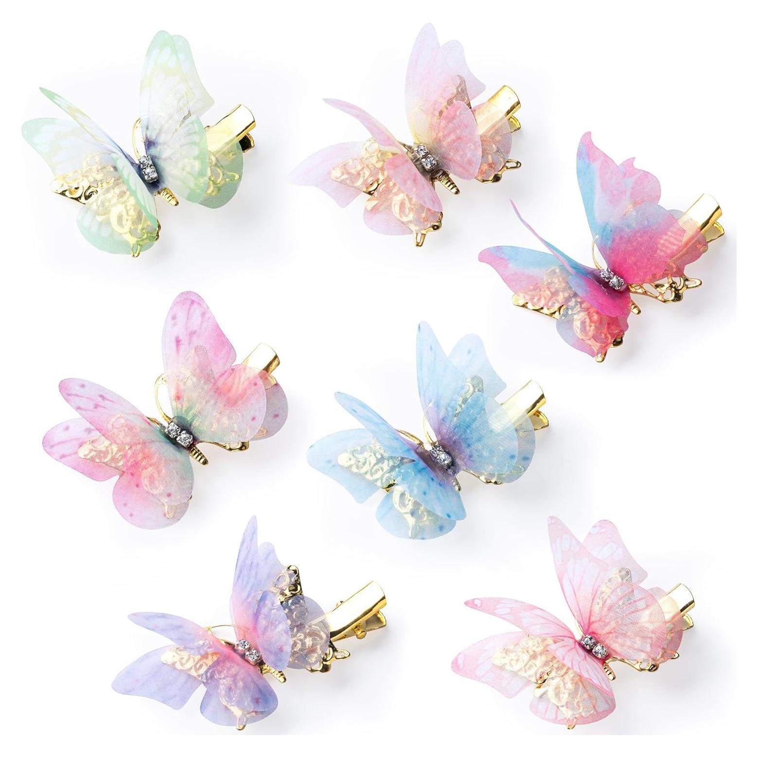 14 Clips de Pelo Mariposa Coloridos HINZIC - Accesorios para Mujeres