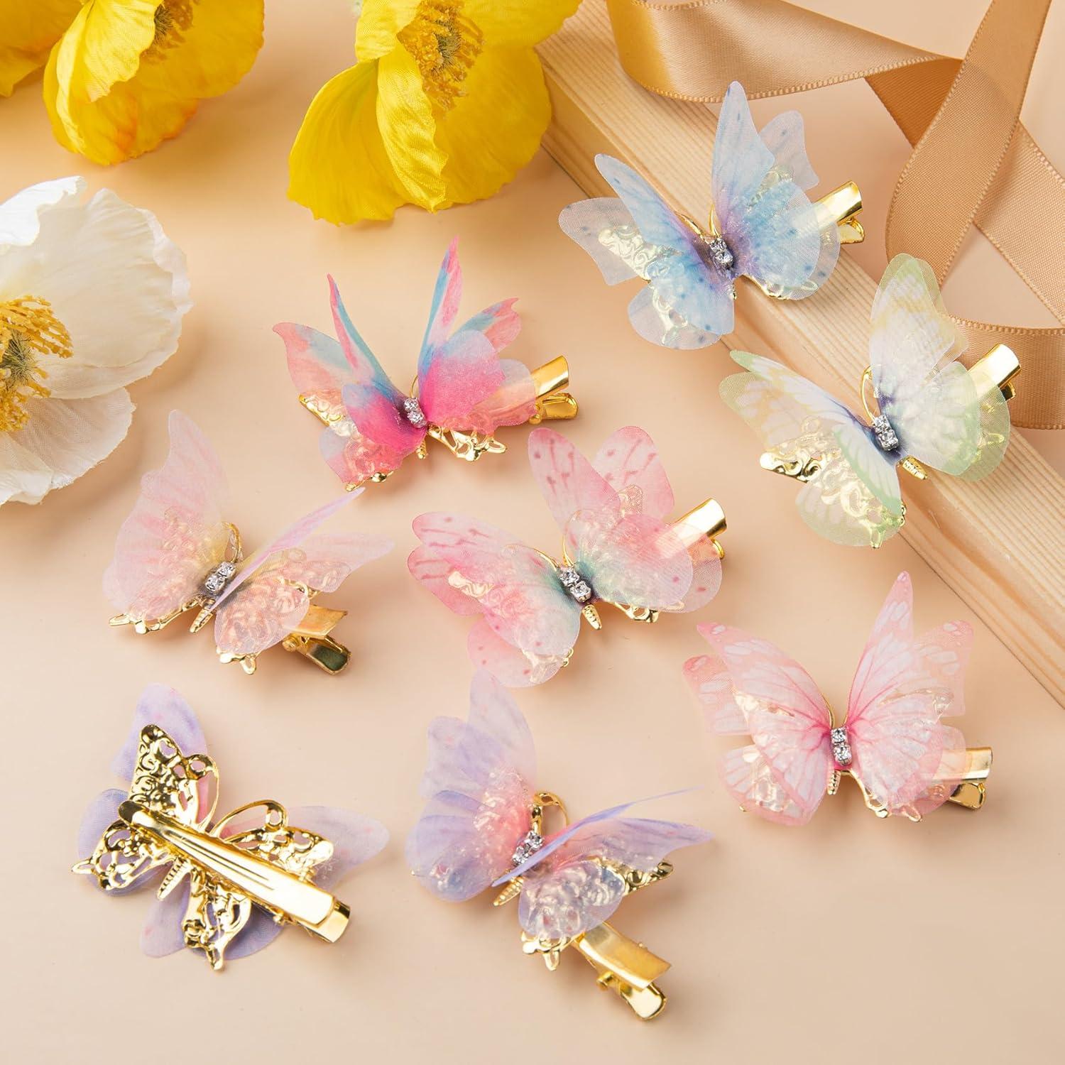 14 Clips de Pelo Mariposa Coloridos HINZIC - Accesorios para Mujeres