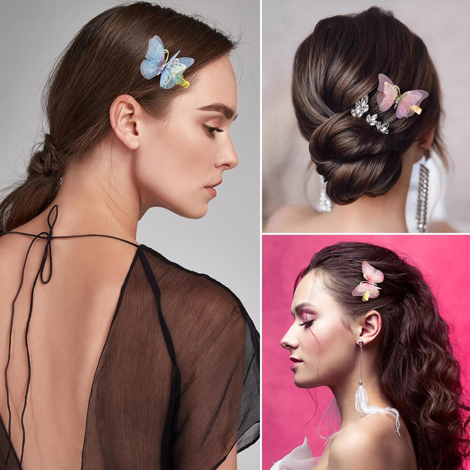 14 Clips de Pelo Mariposa Coloridos HINZIC - Accesorios para Mujeres