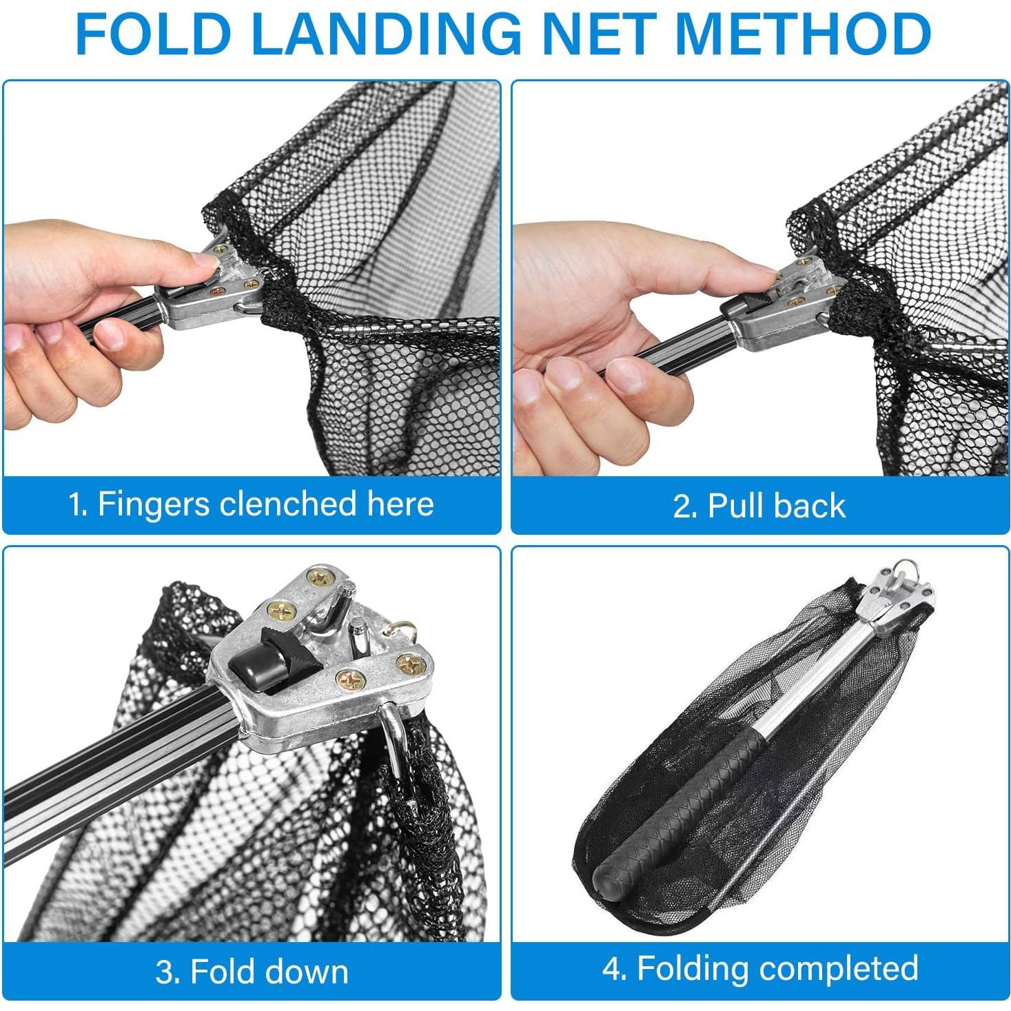 Red de Pesca Telescópica EVEME 52.07 cm con Bolsa de Almacenamiento