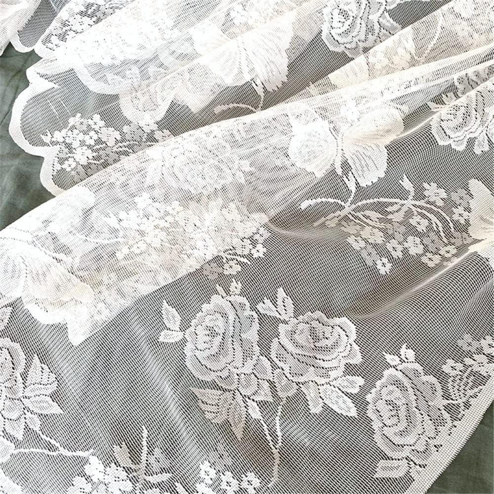 Cortina Valance Sheer Bordado Floral 82x35cm NewWPKIRA