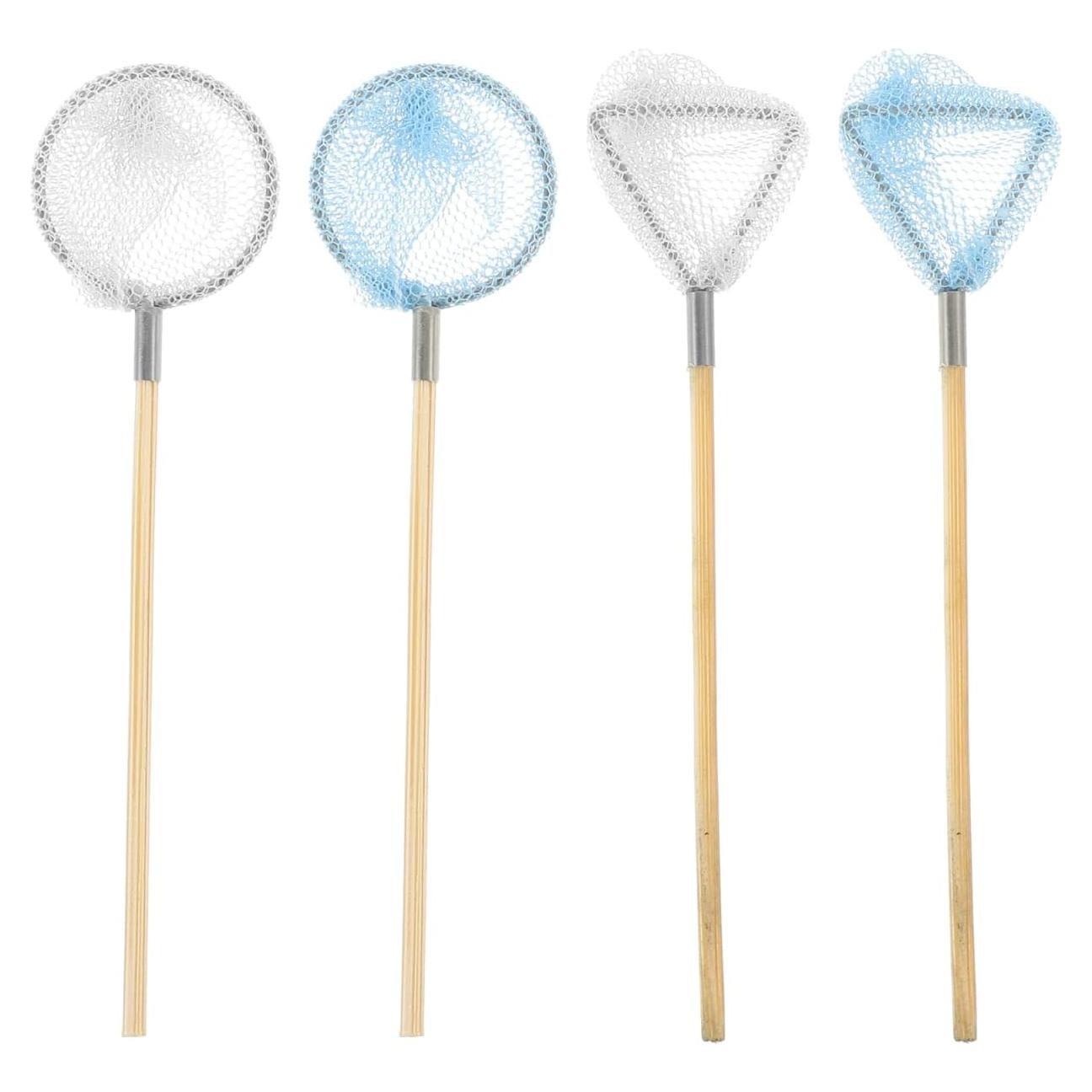 4 Piezas Red de Pesca en Miniatura Homoyoyo 10x2.5 cm Decoración