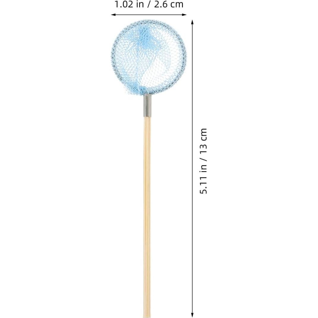 4 Piezas Red de Pesca en Miniatura Homoyoyo 10x2.5 cm Decoración