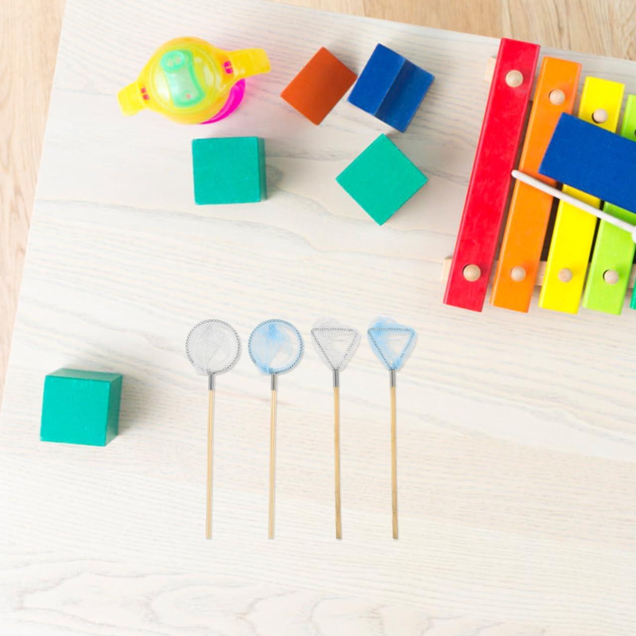 4 Piezas Red de Pesca en Miniatura Homoyoyo 10x2.5 cm Decoración