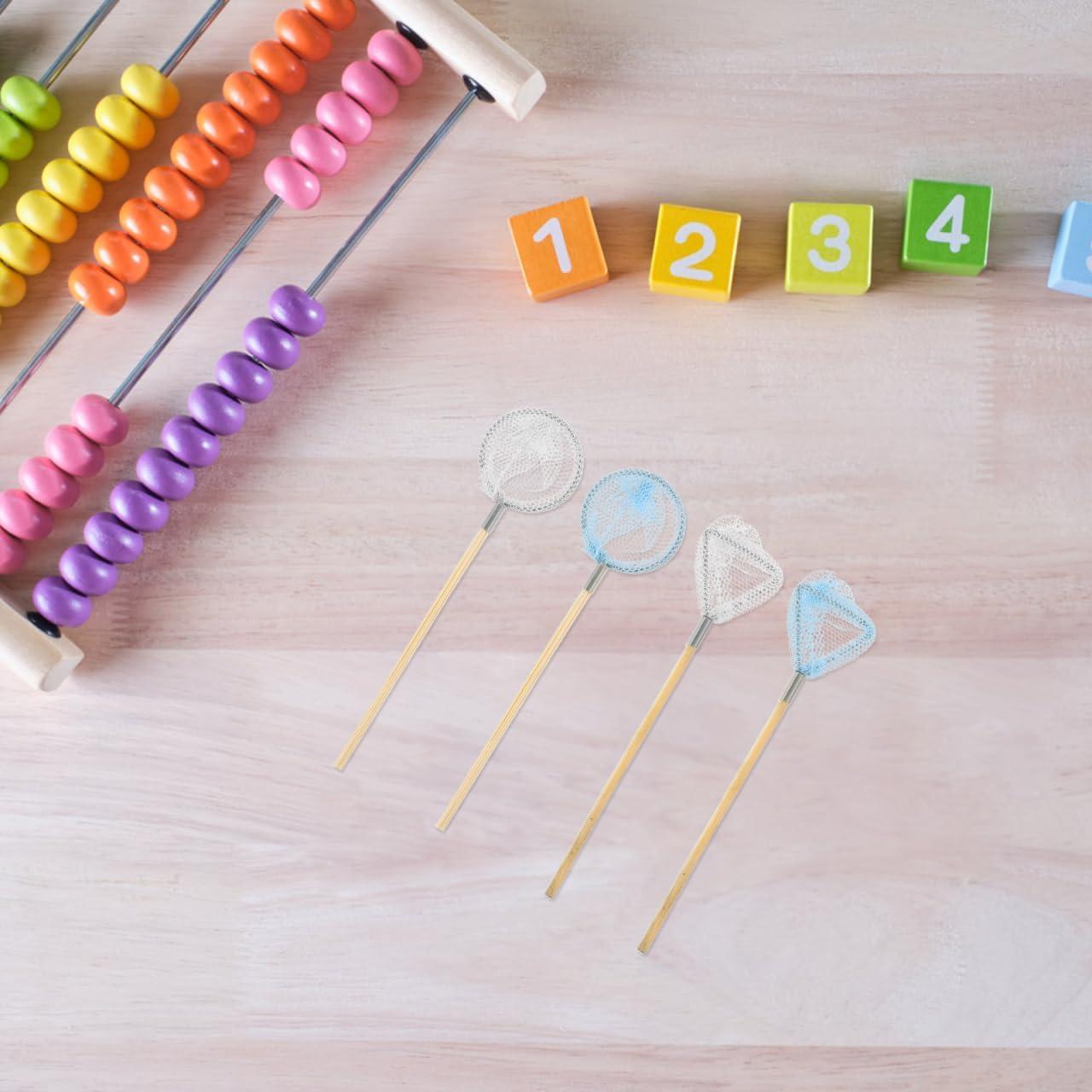 4 Piezas Red de Pesca en Miniatura Homoyoyo 10x2.5 cm Decoración