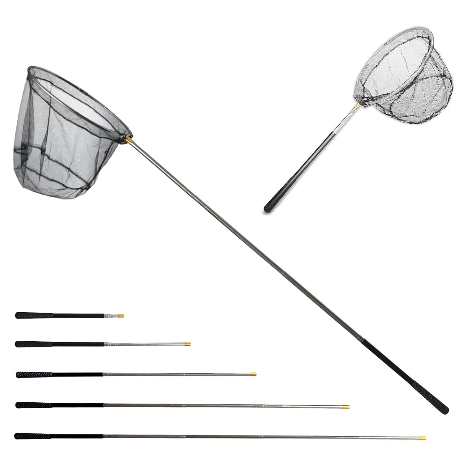 Red de pesca telescópica YSDSDAKA 75" (190.5 cm) nylon goma