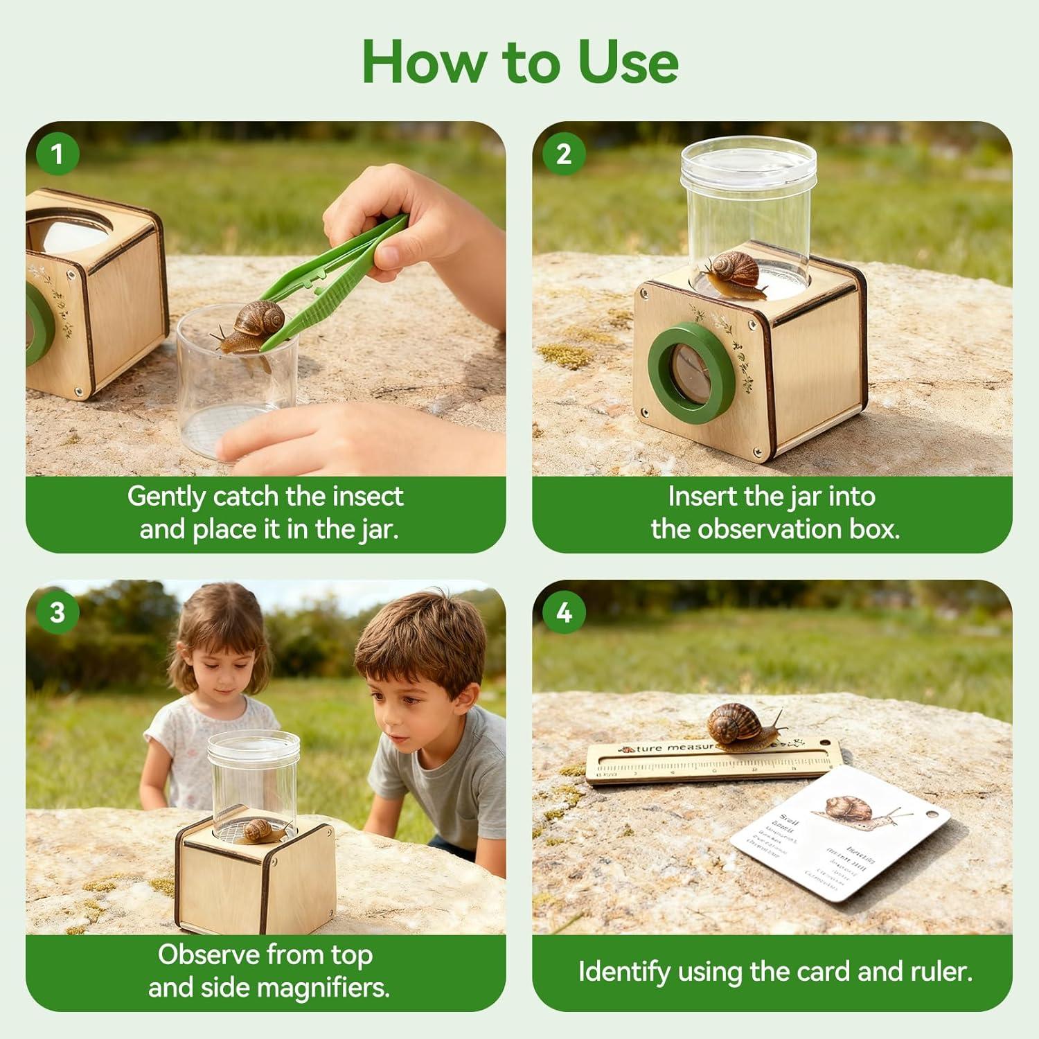 Kit de Visor de Insectos Tri-View Macabaka para Niños